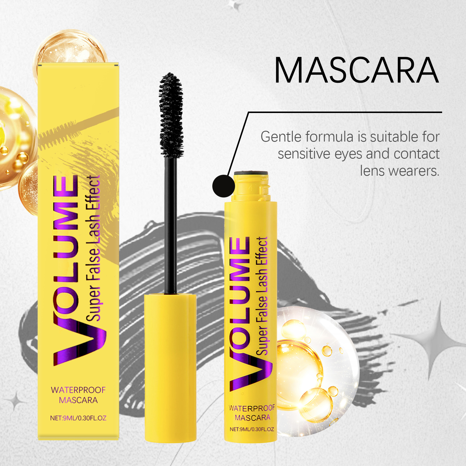Mascara Lightweight Natural Longlasting Nonfading Nonblooming Nonclumping Compact Tidy Lash Roots Daily Gentle Smooth Fit Soft Delicate