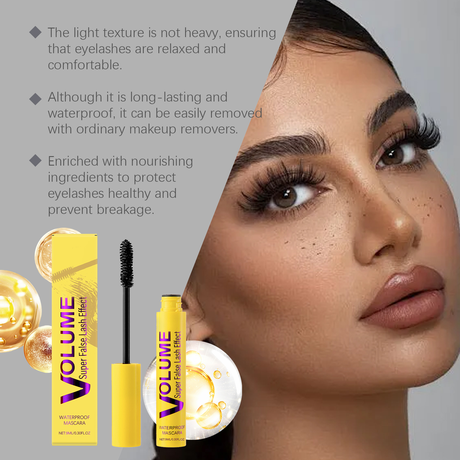 Mascara Lightweight Natural Longlasting Nonfading Nonblooming Nonclumping Compact Tidy Lash Roots Daily Gentle Smooth Fit Soft Delicate