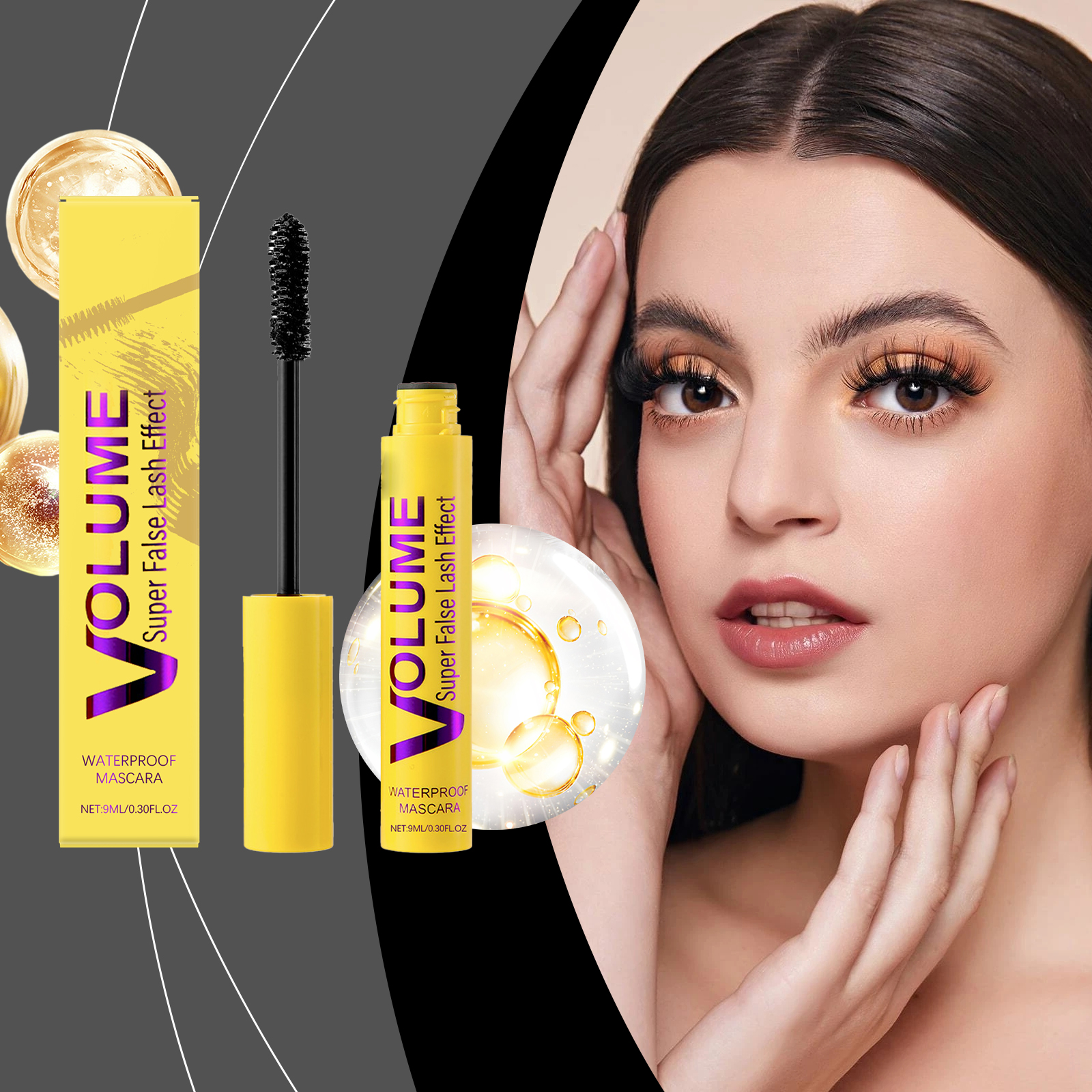 Mascara Lightweight Natural Longlasting Nonfading Nonblooming Nonclumping Compact Tidy Lash Roots Daily Gentle Smooth Fit Soft Delicate