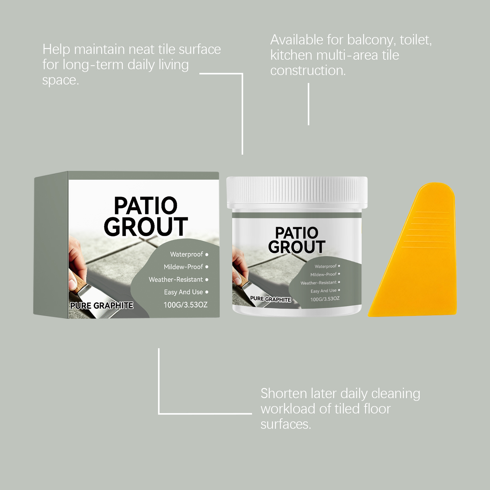 Dark Gray Tile Grout Waterproof Mildewproof Beautiful Repair Bathroom Kitchen Tile Floor Gap Filler