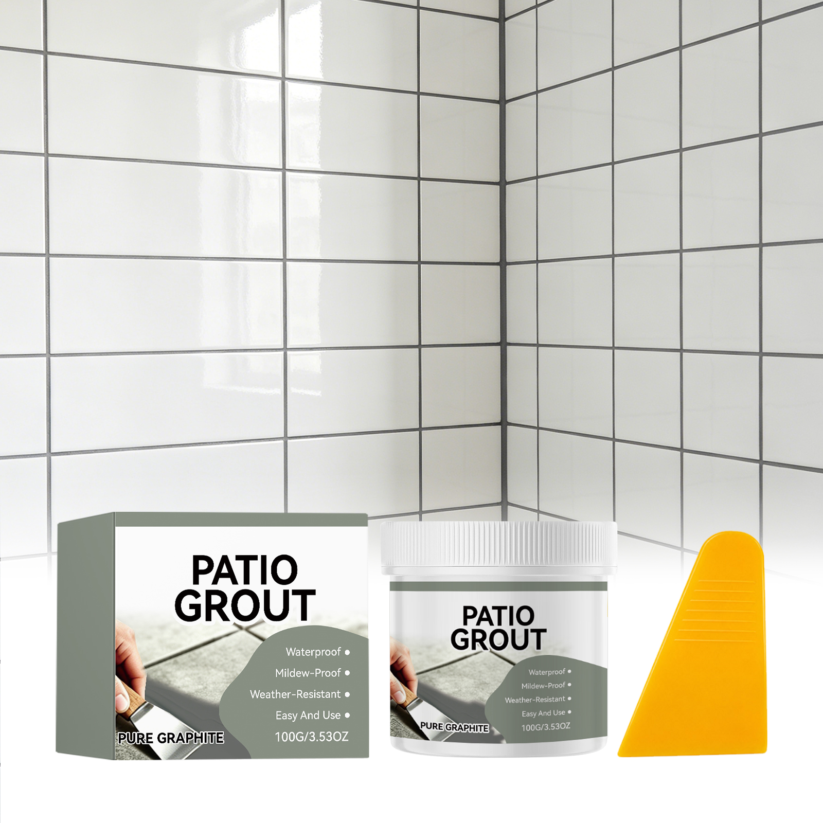 Dark Gray Tile Grout Waterproof Mildewproof Beautiful Repair Bathroom Kitchen Tile Floor Gap Filler