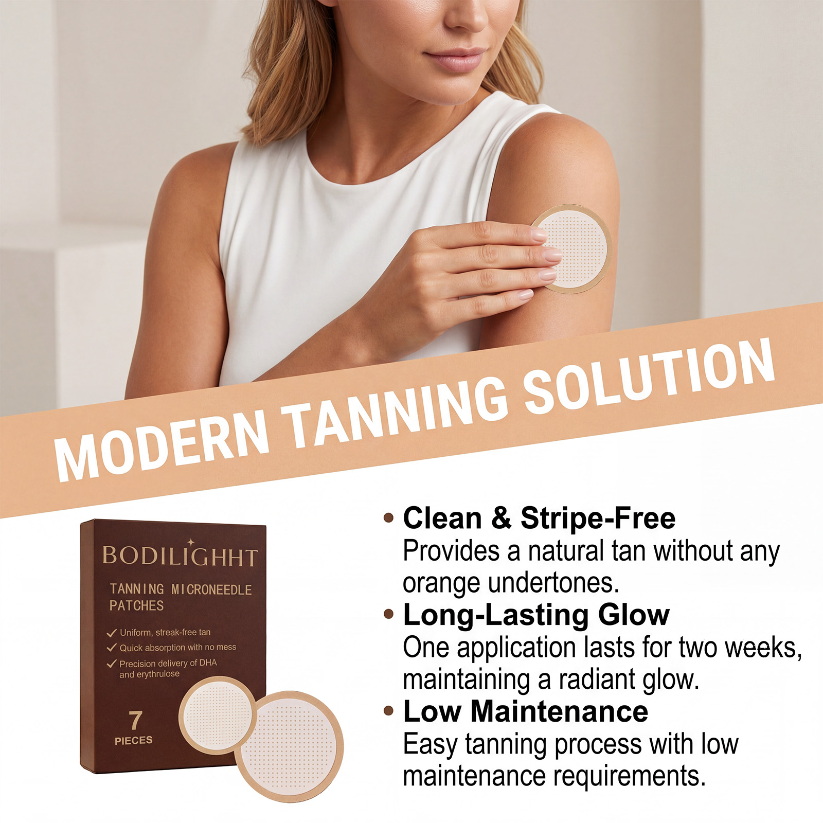 Tanning Care Patches Create Natural Bronze Wheat Skin Tone Easy Lazy For Indoor Outdoor Use