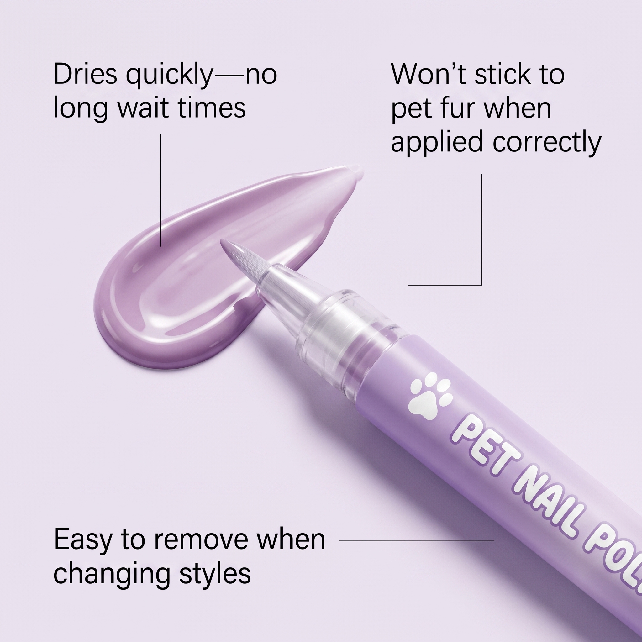 Pet Nail Painting Pen Even Coloring Easy To Clean Multiple Bright Colors For Cats And Dogs