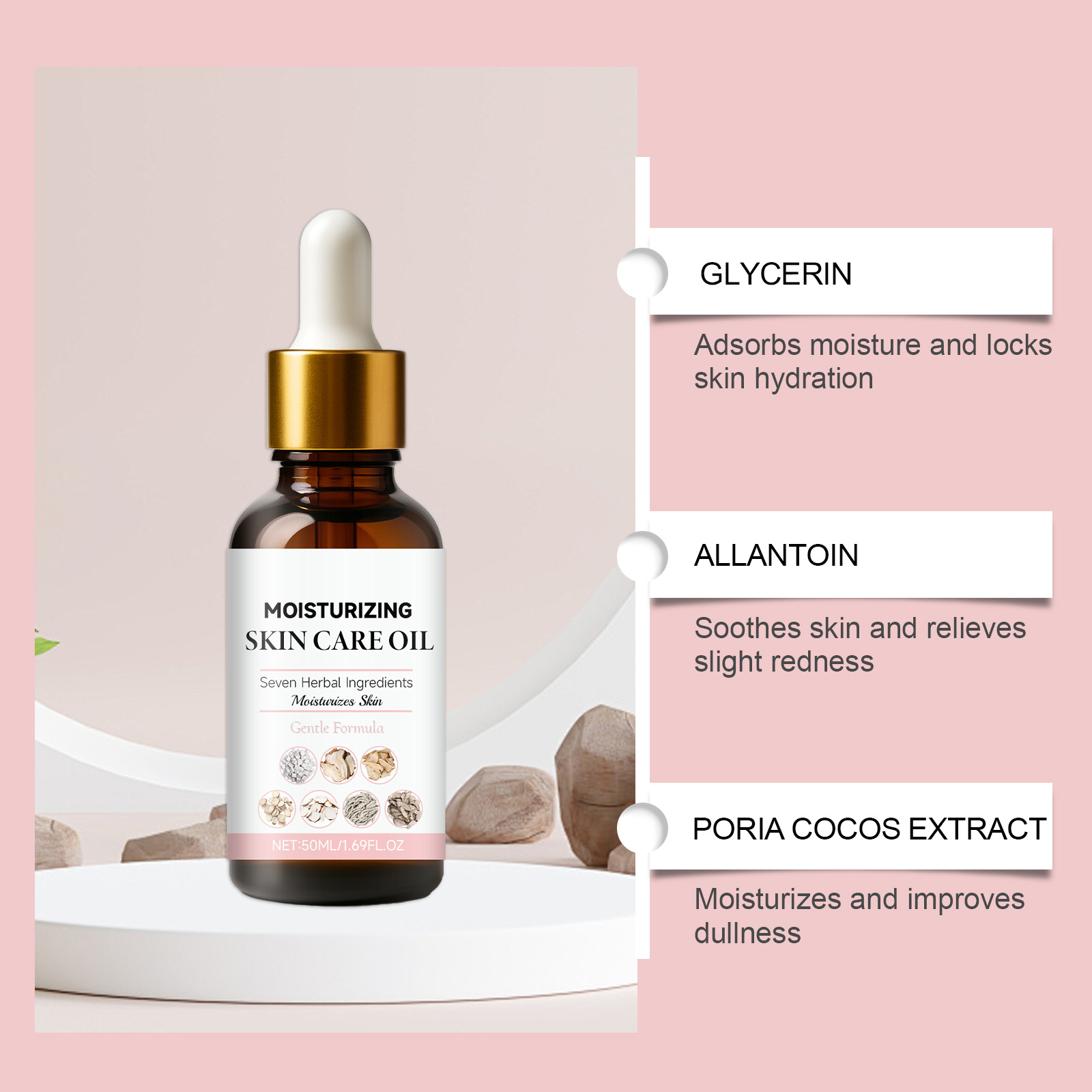 Facial Moisturizing Essential Oil Mild Care Hydrating Smooth Comfortable Delicate Nourishing Skin Complexion