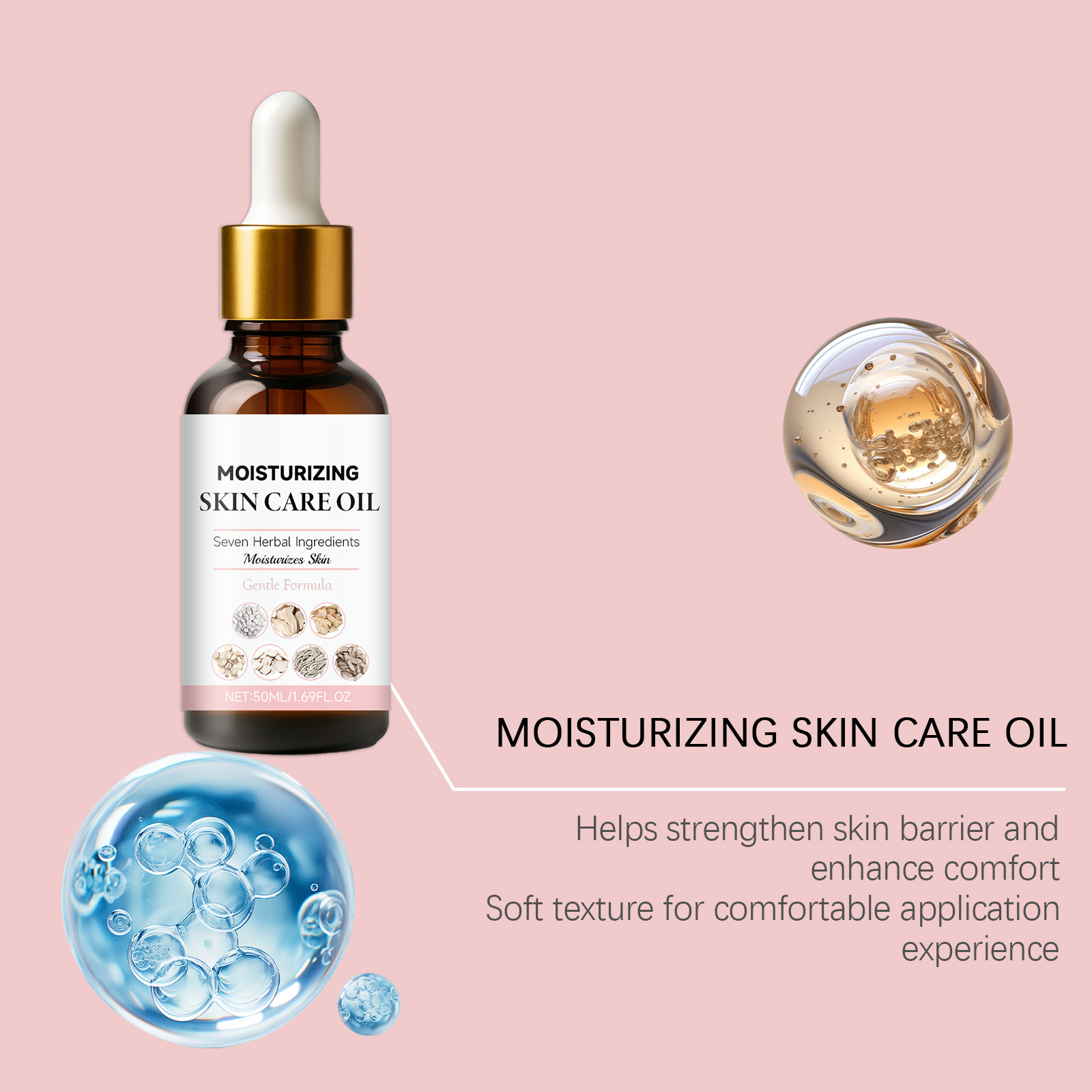 Facial Moisturizing Essential Oil Mild Care Hydrating Smooth Comfortable Delicate Nourishing Skin Complexion