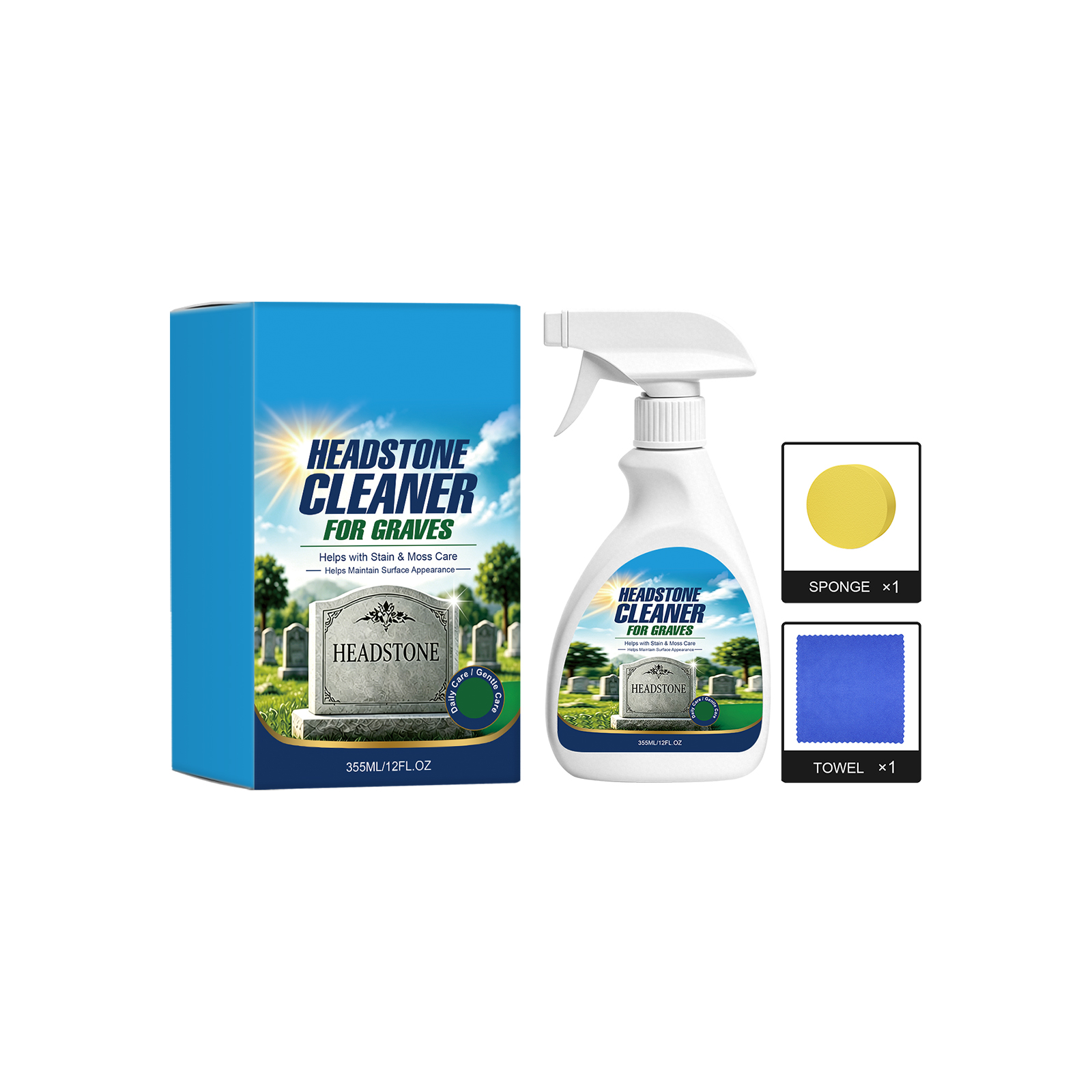 Tombstone Cleaner Mild Formula Removes Dust Stains Maintains Stone Surfaces Fits Diverse Stone Materials