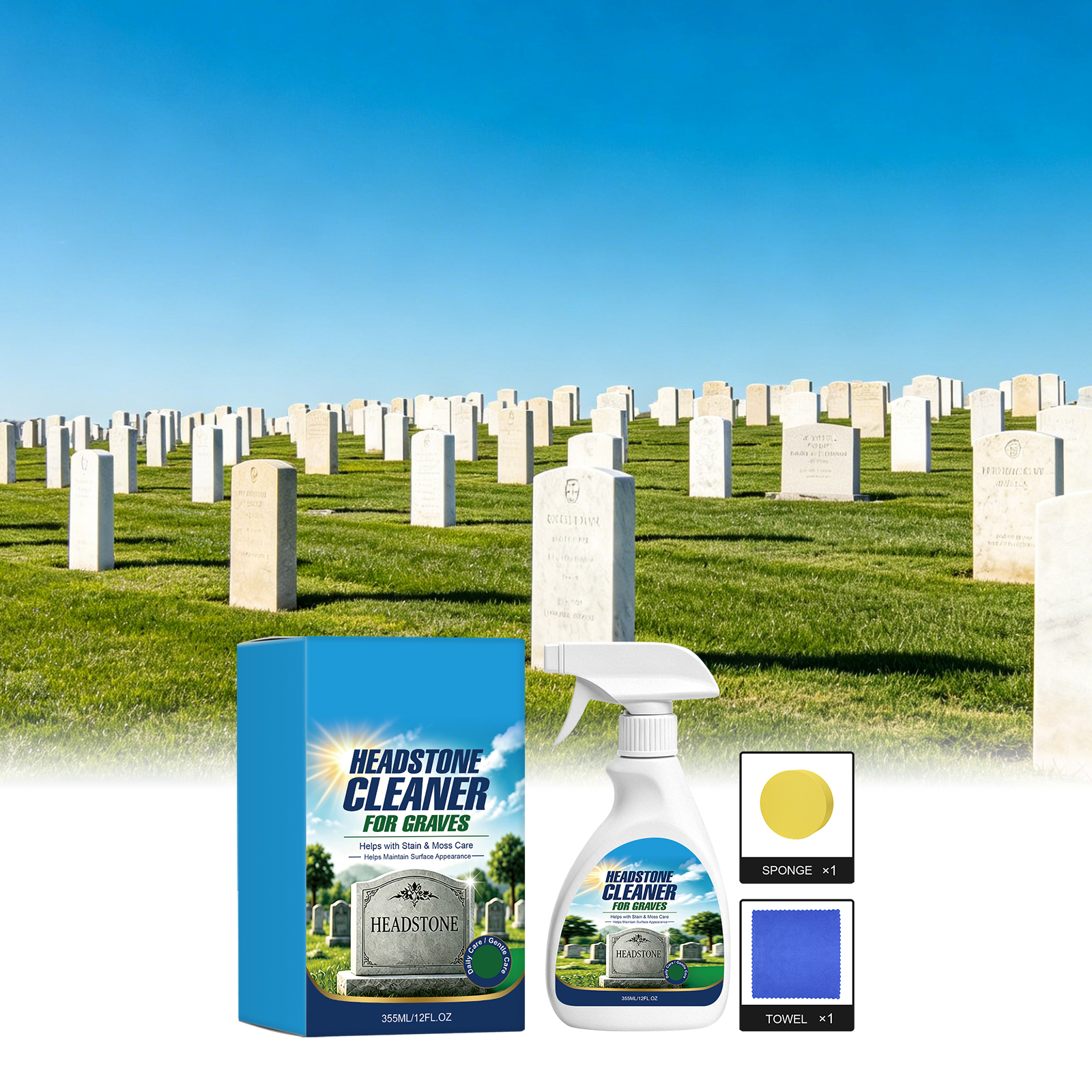 Tombstone Cleaner Mild Formula Removes Dust Stains Maintains Stone Surfaces Fits Diverse Stone Materials