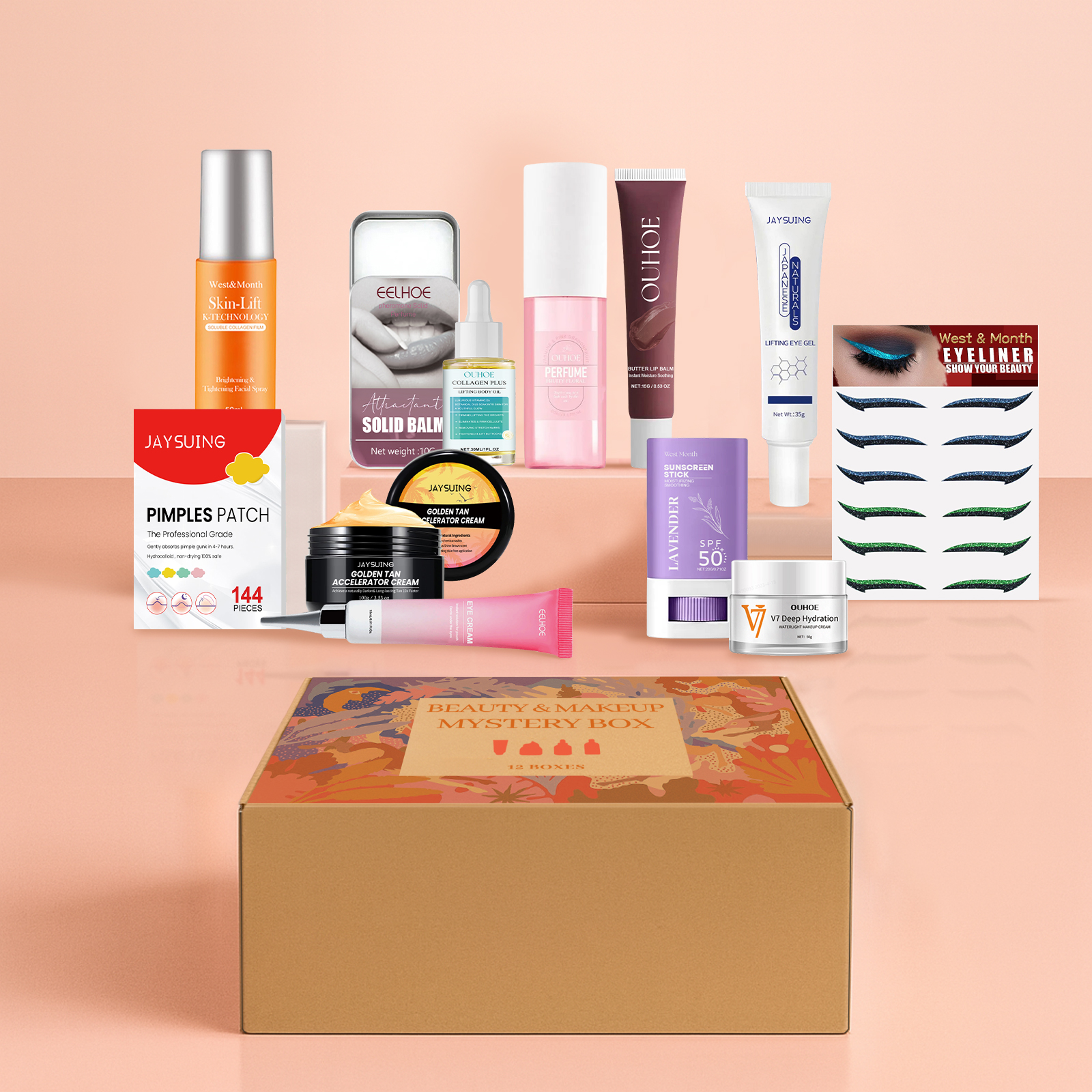 Beauty Skincare Surprise Box Daily Nourishing Refreshing Moisturizing Facial Care Package