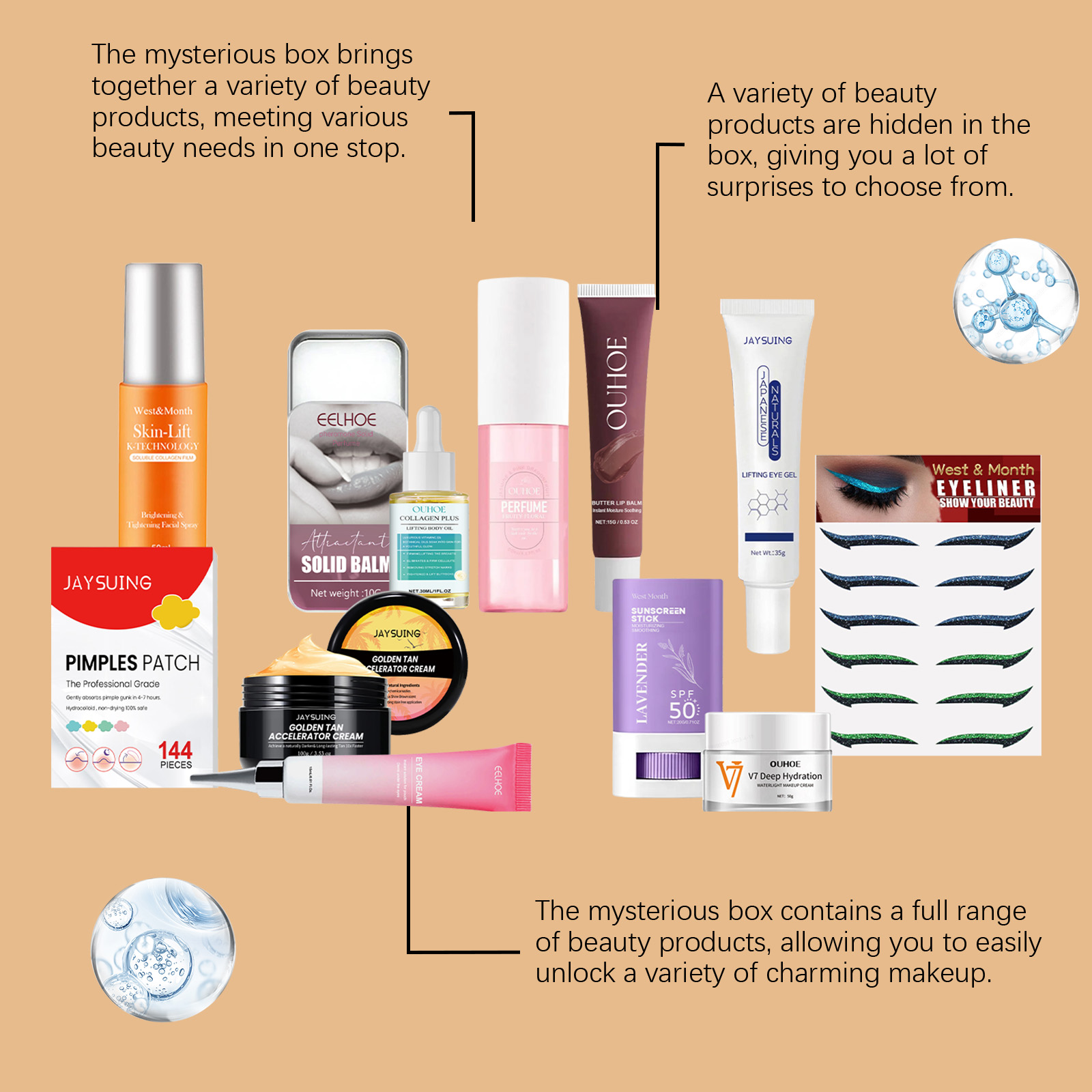 Beauty Skincare Surprise Box Daily Nourishing Refreshing Moisturizing Facial Care Package