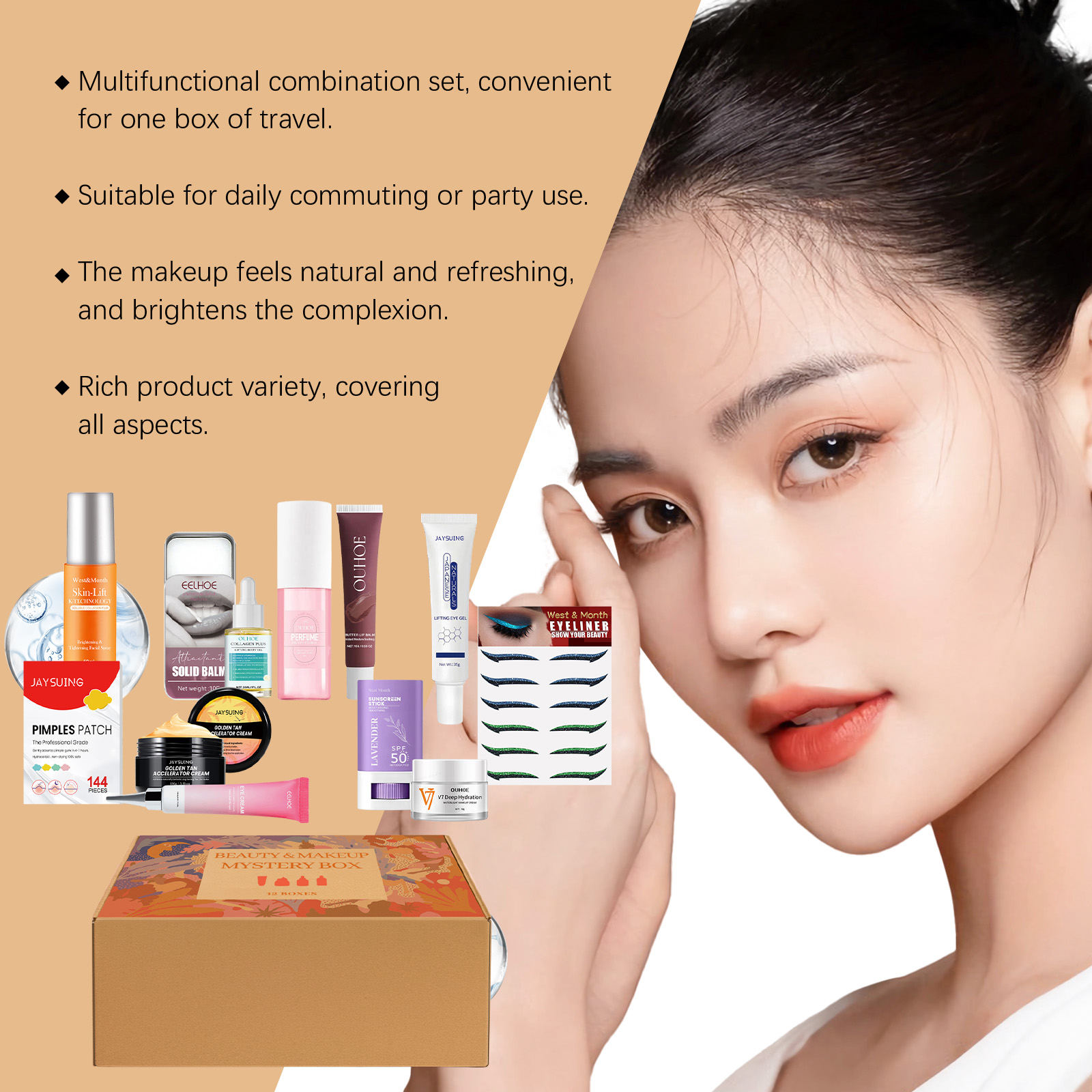 Beauty Skincare Surprise Box Daily Nourishing Refreshing Moisturizing Facial Care Package