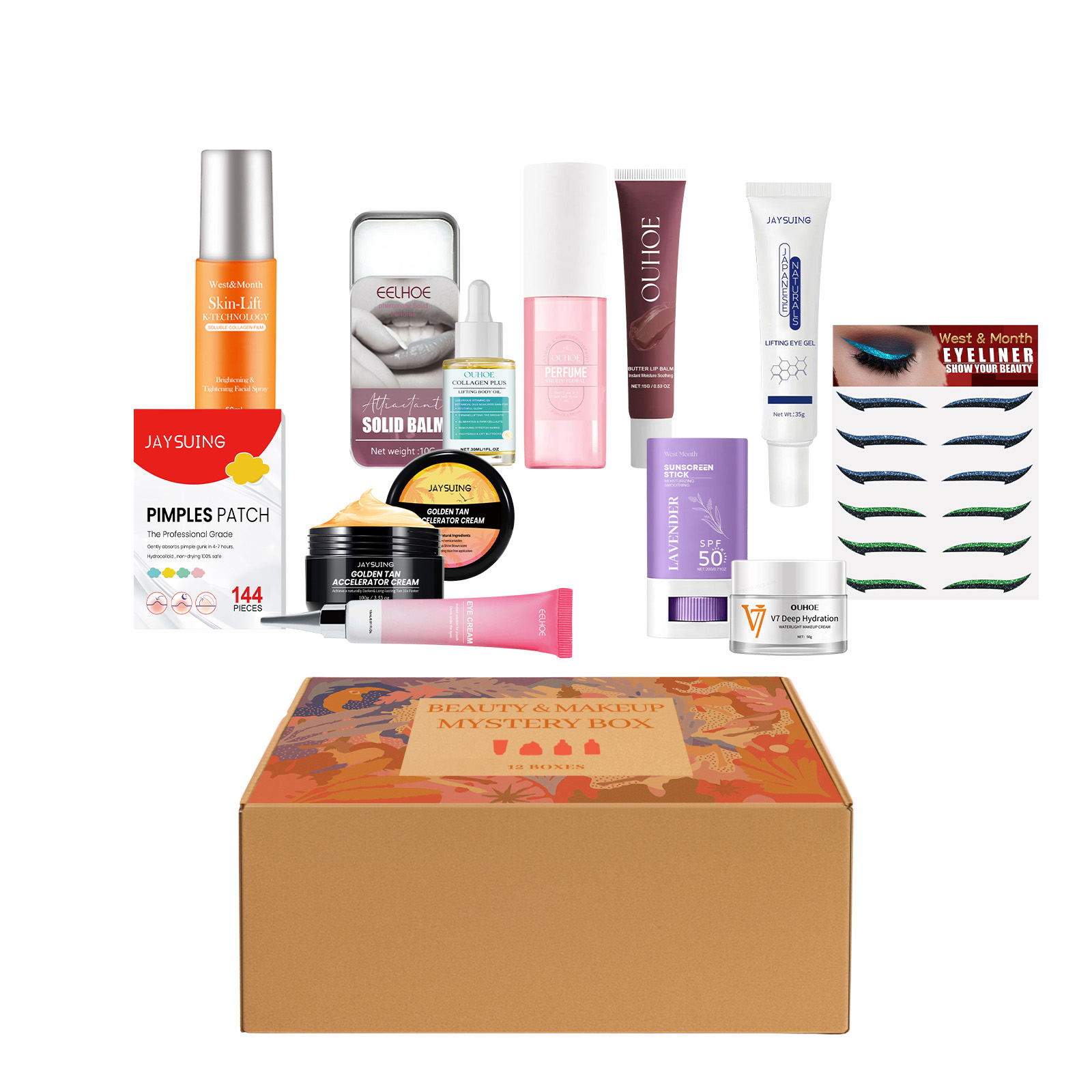 Beauty Skincare Surprise Box Daily Nourishing Refreshing Moisturizing Facial Care Package