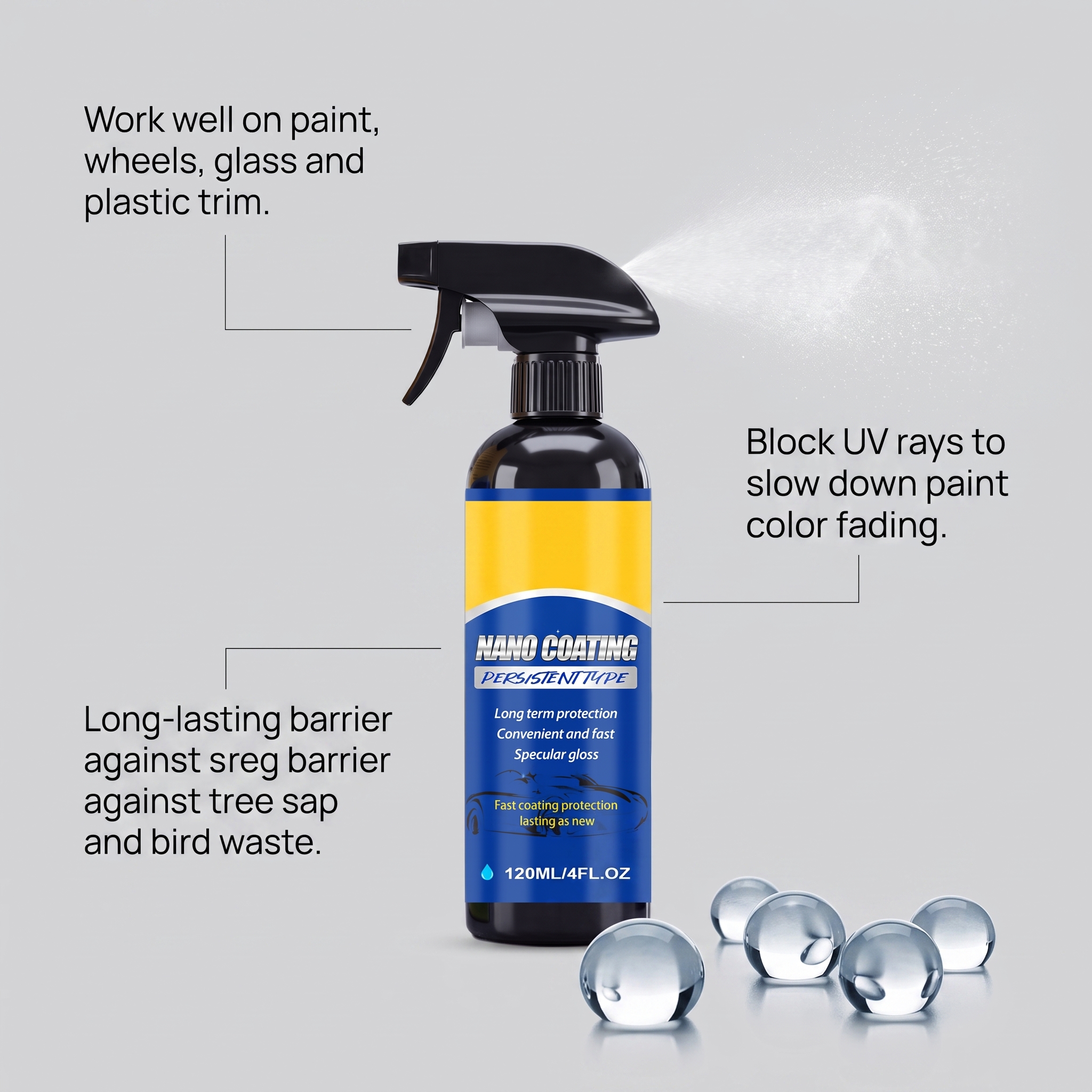 Auto Coating Protection Kit Vehicle Body Cleaning Coating Polishing Brightening Protection Coating Decontamination Maintenance