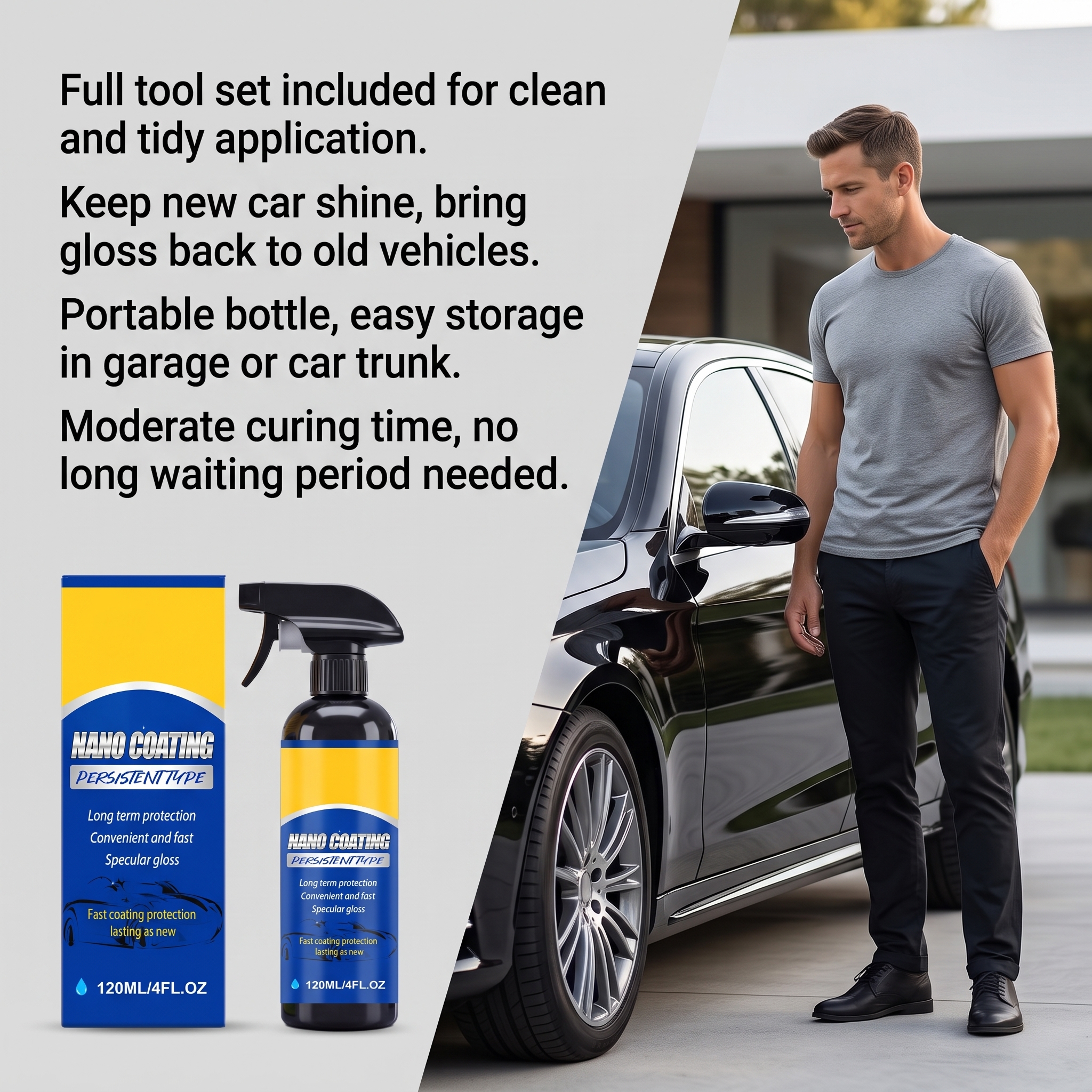 Auto Coating Protection Kit Vehicle Body Cleaning Coating Polishing Brightening Protection Coating Decontamination Maintenance