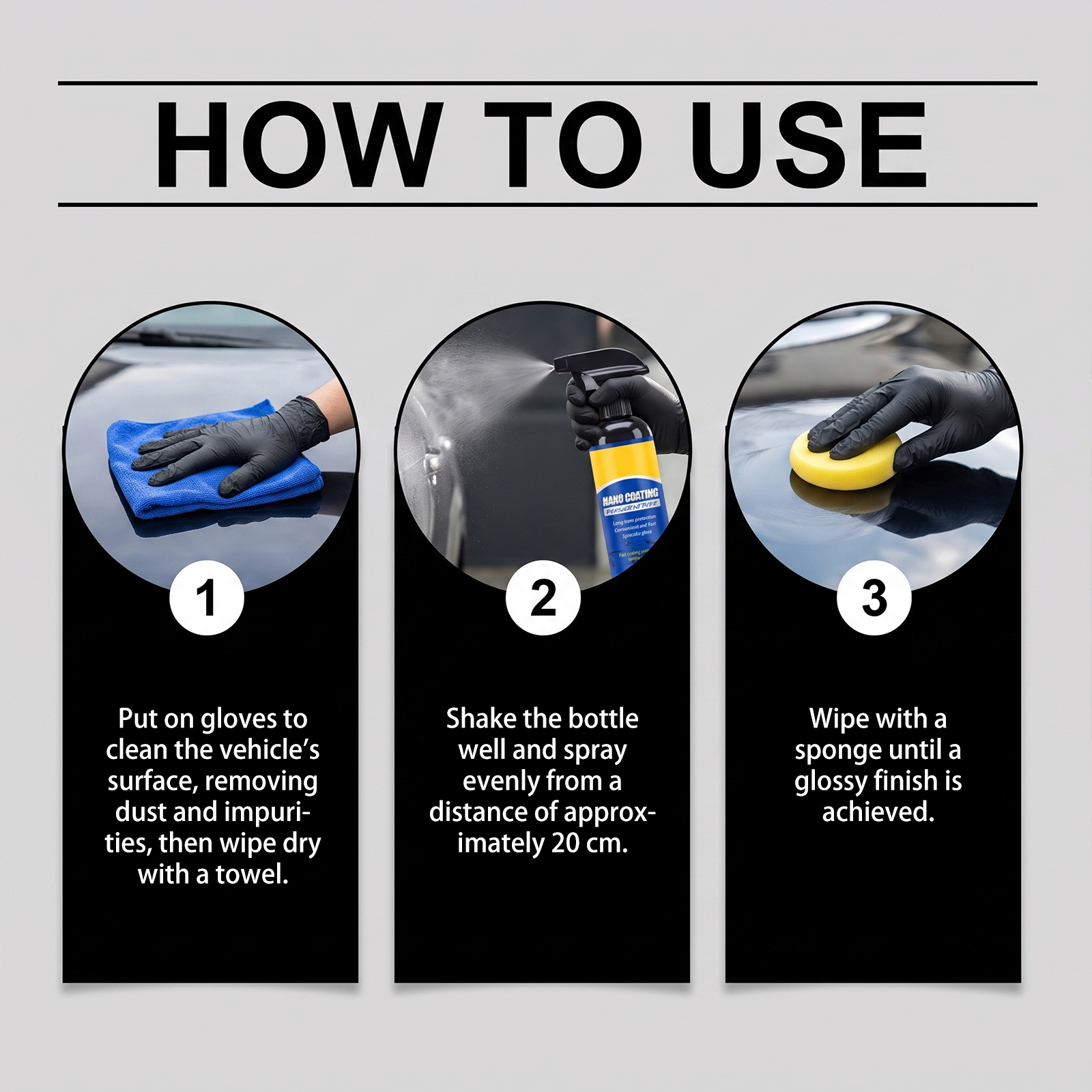 Auto Coating Protection Kit Vehicle Body Cleaning Coating Polishing Brightening Protection Coating Decontamination Maintenance