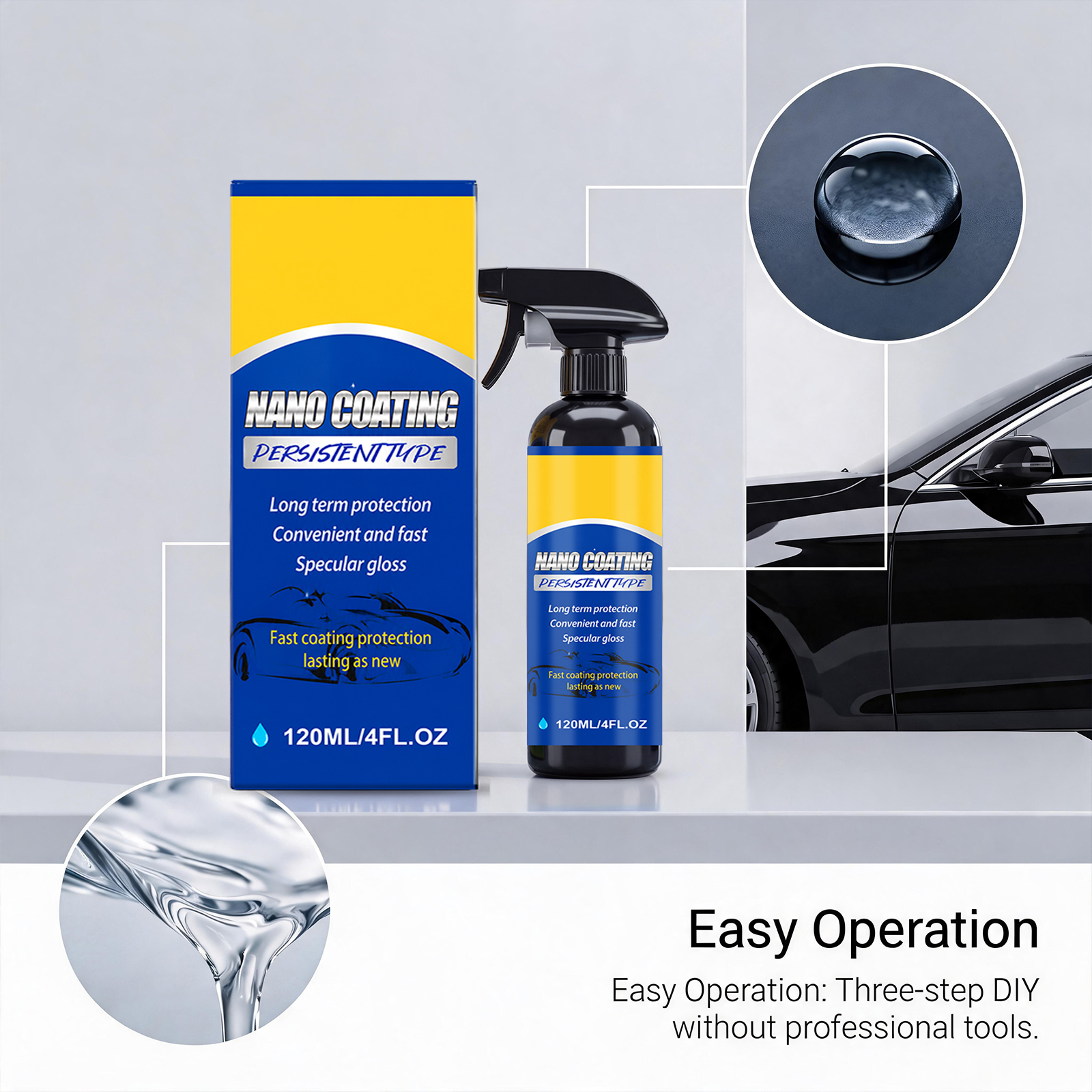 Auto Coating Protection Kit Vehicle Body Cleaning Coating Polishing Brightening Protection Coating Decontamination Maintenance