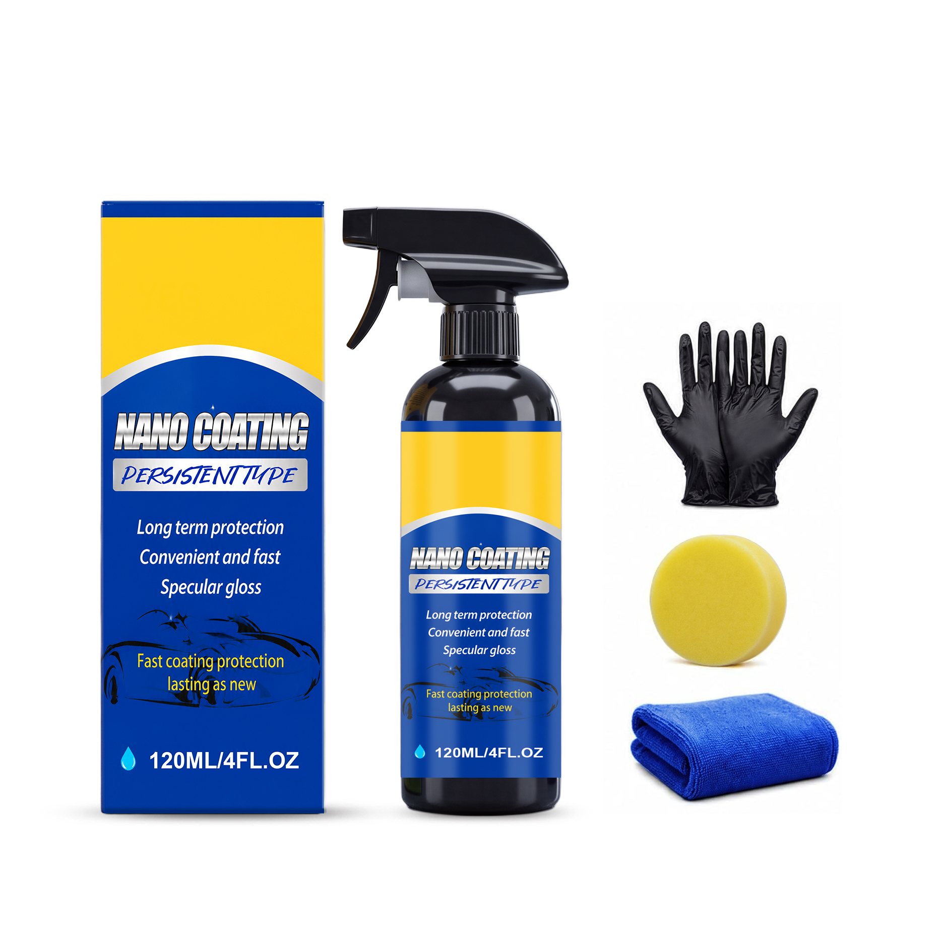 Auto Coating Protection Kit Vehicle Body Cleaning Coating Polishing Brightening Protection Coating Decontamination Maintenance