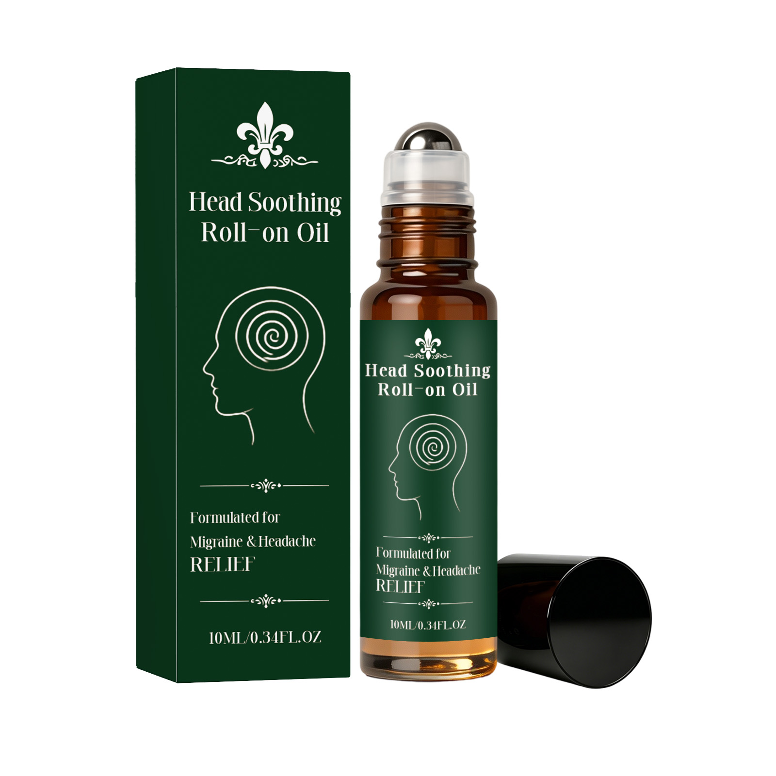 Head Cooling Roller Essential Oil Comfortable Head Roller Portable Carry Mild Skin Friendly Daily Use Essential Oil