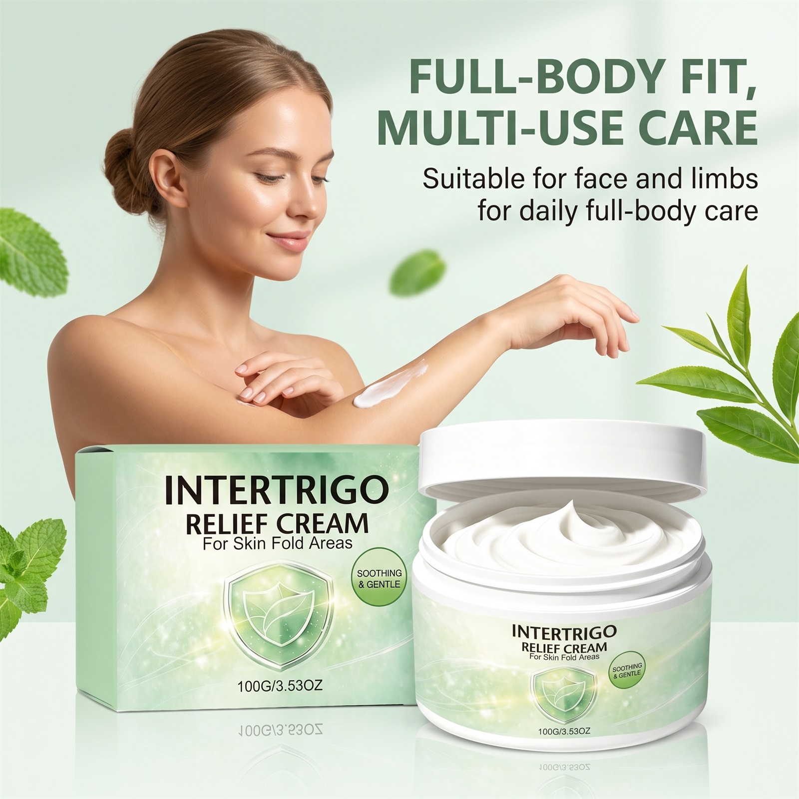 Moisturizing Skin Care Cream Mild Formula Refreshing Non Greasy Protect Dry Friction Discomfort Skin