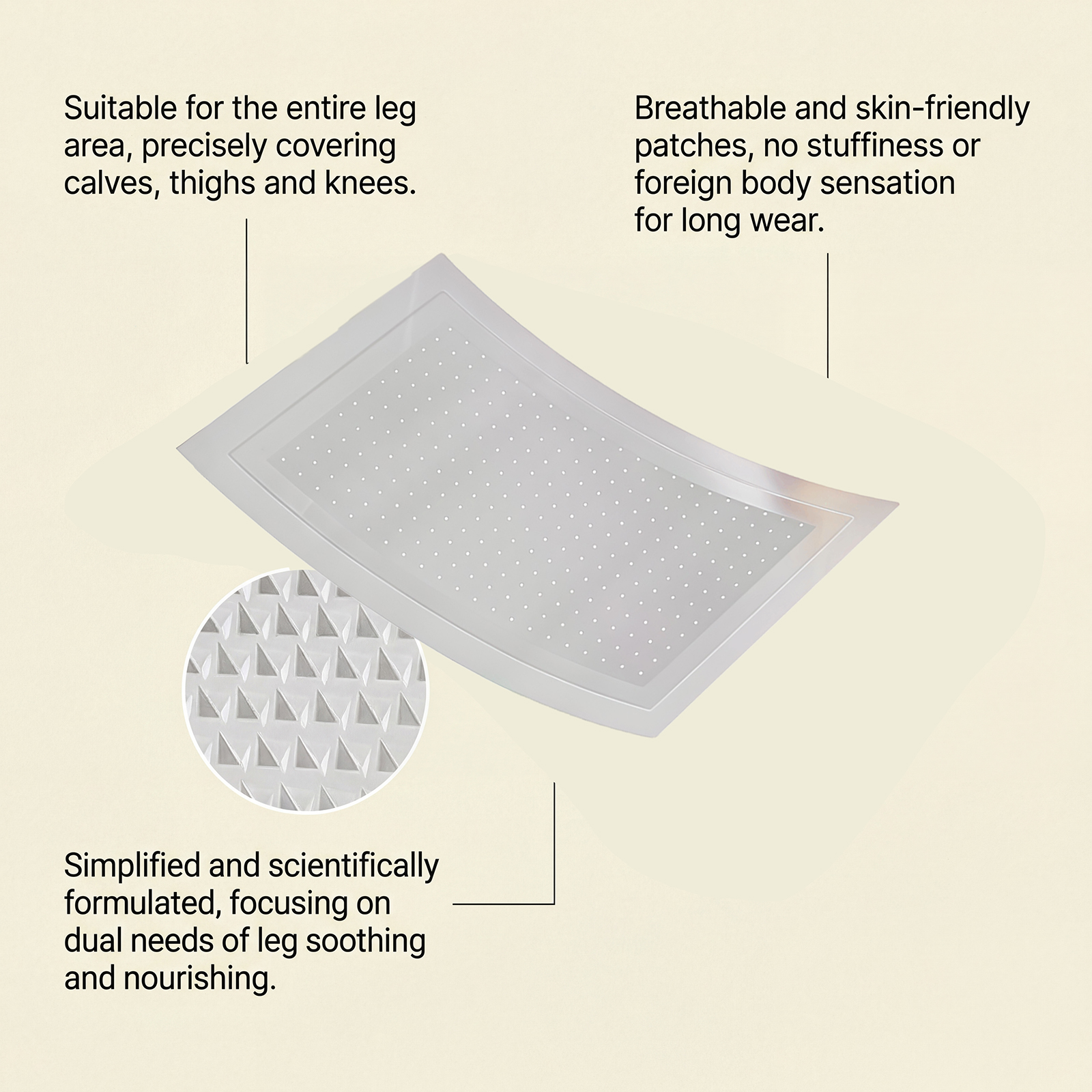 Leg Care Patch Breathable Skin Friendly Gentle Leg Protection Portable External Daily Body Care Sticker