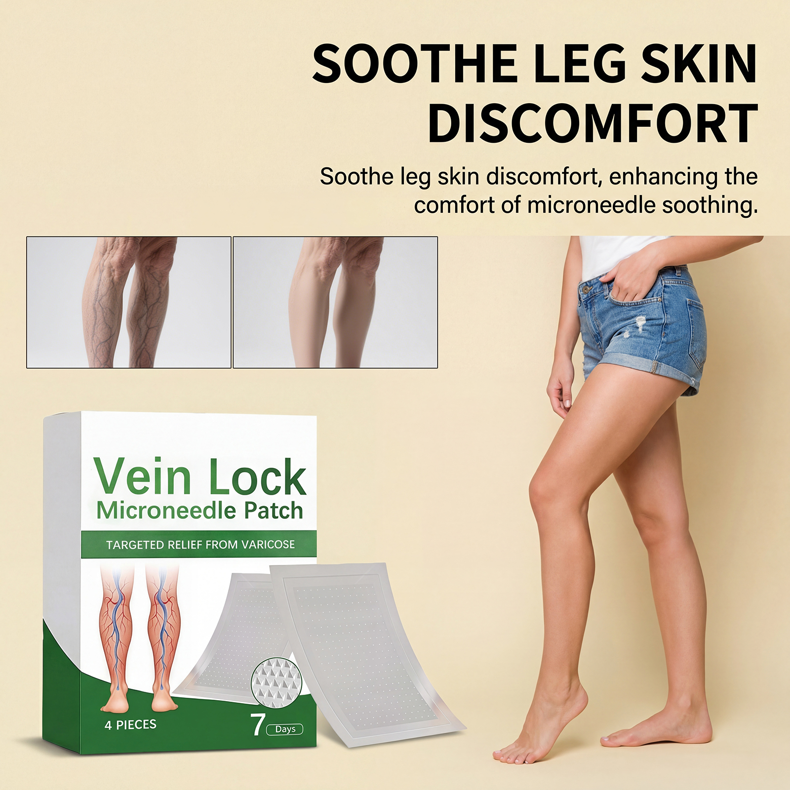Leg Care Patch Breathable Skin Friendly Gentle Leg Protection Portable External Daily Body Care Sticker