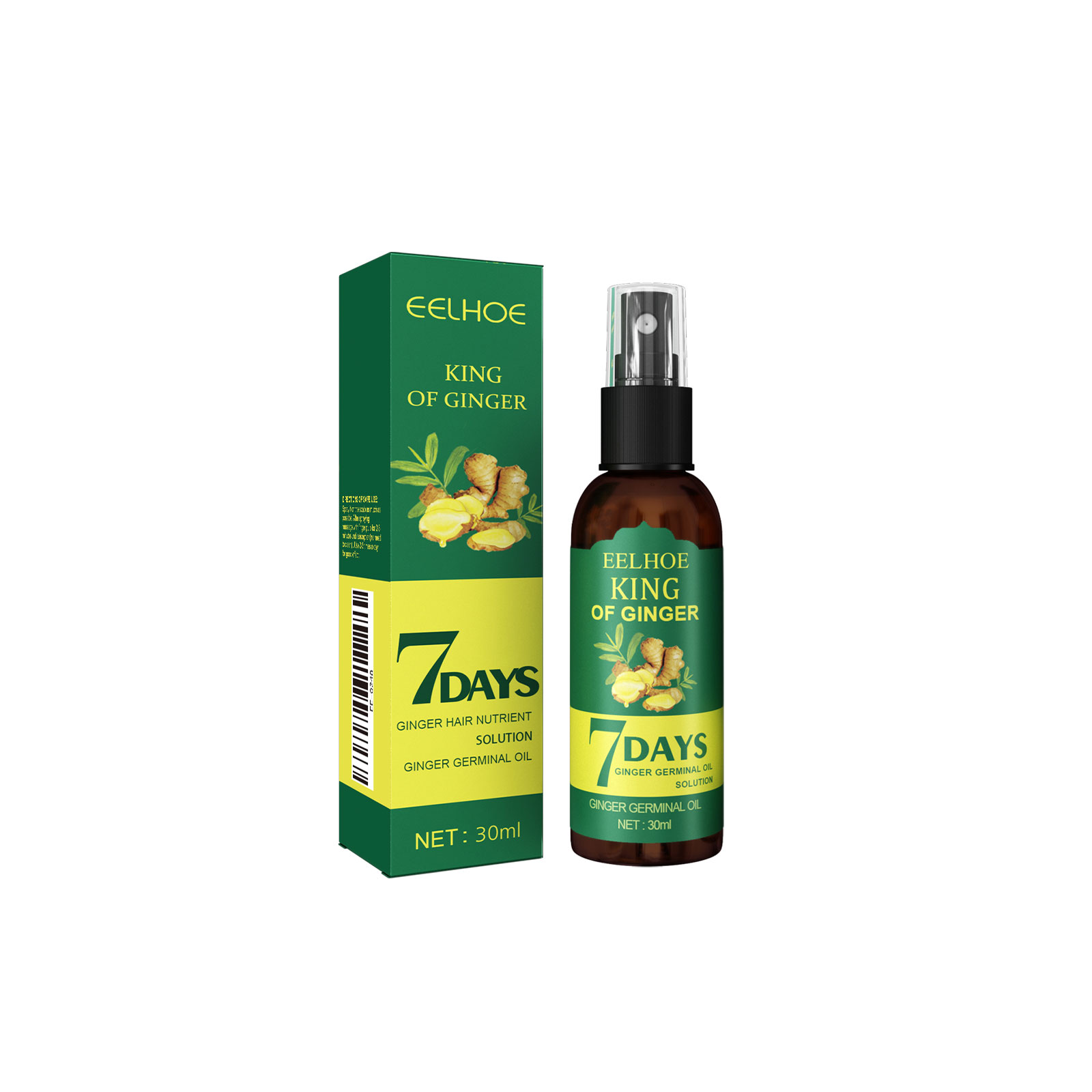Ginger Hair Spray Moisturizes Hair Scalp Massage Care Shiny Soft Silky For Hair