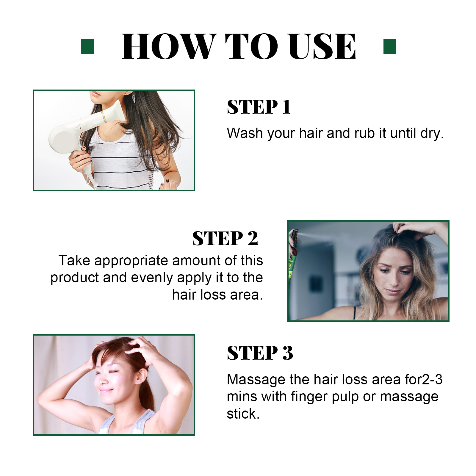 Ginger Hair Spray Moisturizes Hair Scalp Massage Care Shiny Soft Silky For Hair