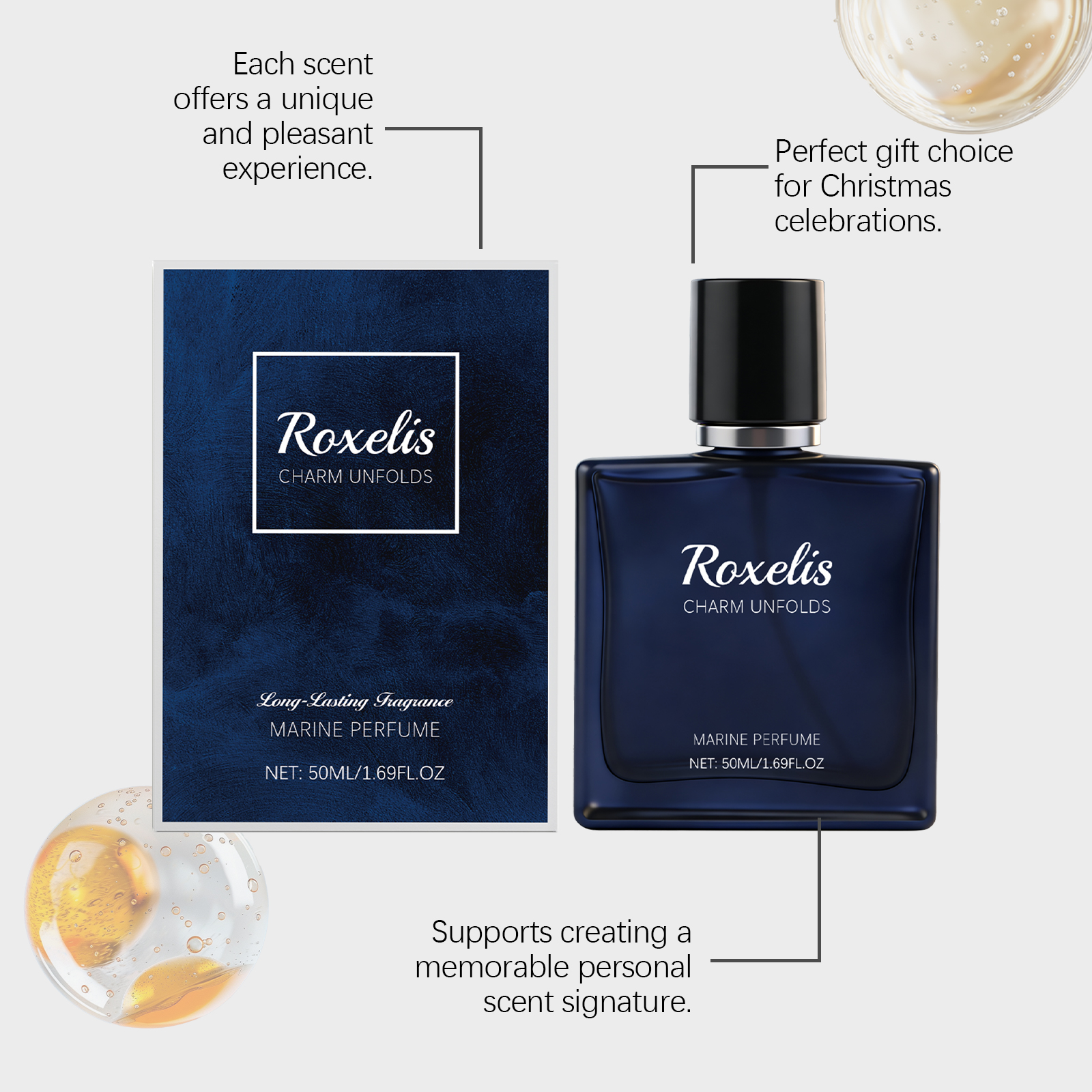 Ocean Moist Eau De Toilette Natural Long Lasting Fresh Elegant Layer Portable Daily Mild Commute Fragrance