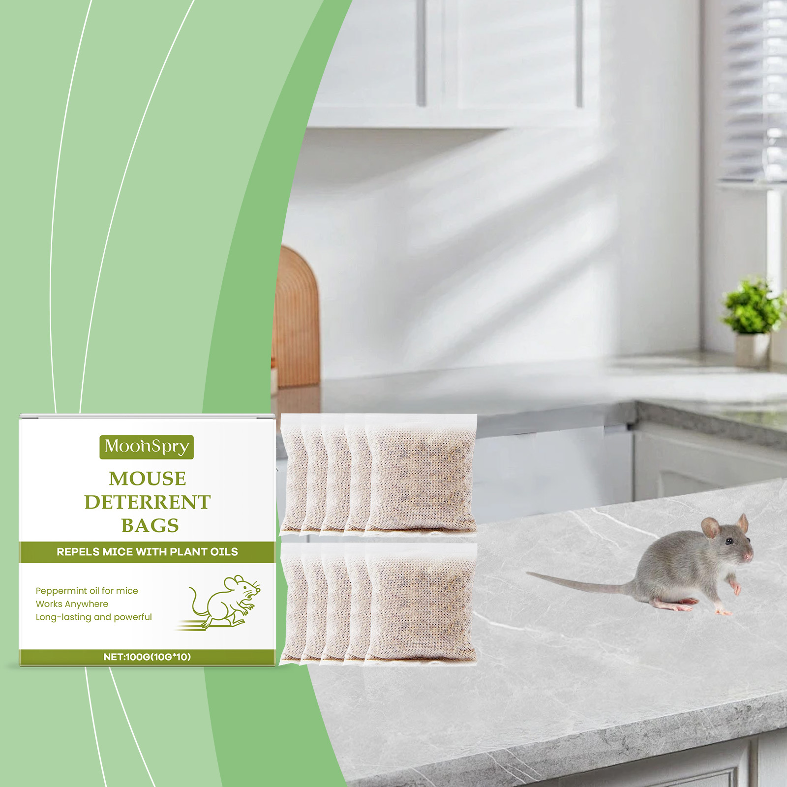Mouse Repellent Pouch Peppermint Oil Household Rodent Repellent Plant Essential Oil Indoor Drive Rodent Animals