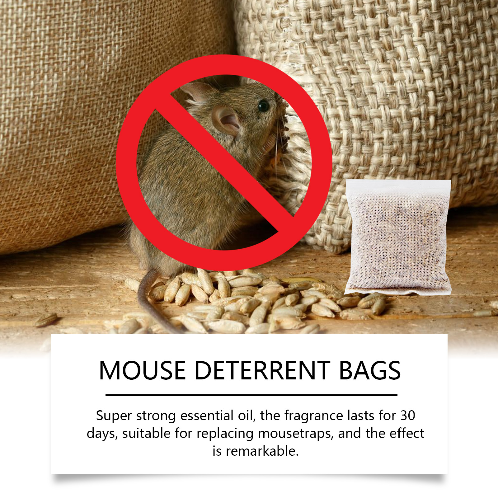 Mouse Repellent Pouch Peppermint Oil Household Rodent Repellent Plant Essential Oil Indoor Drive Rodent Animals