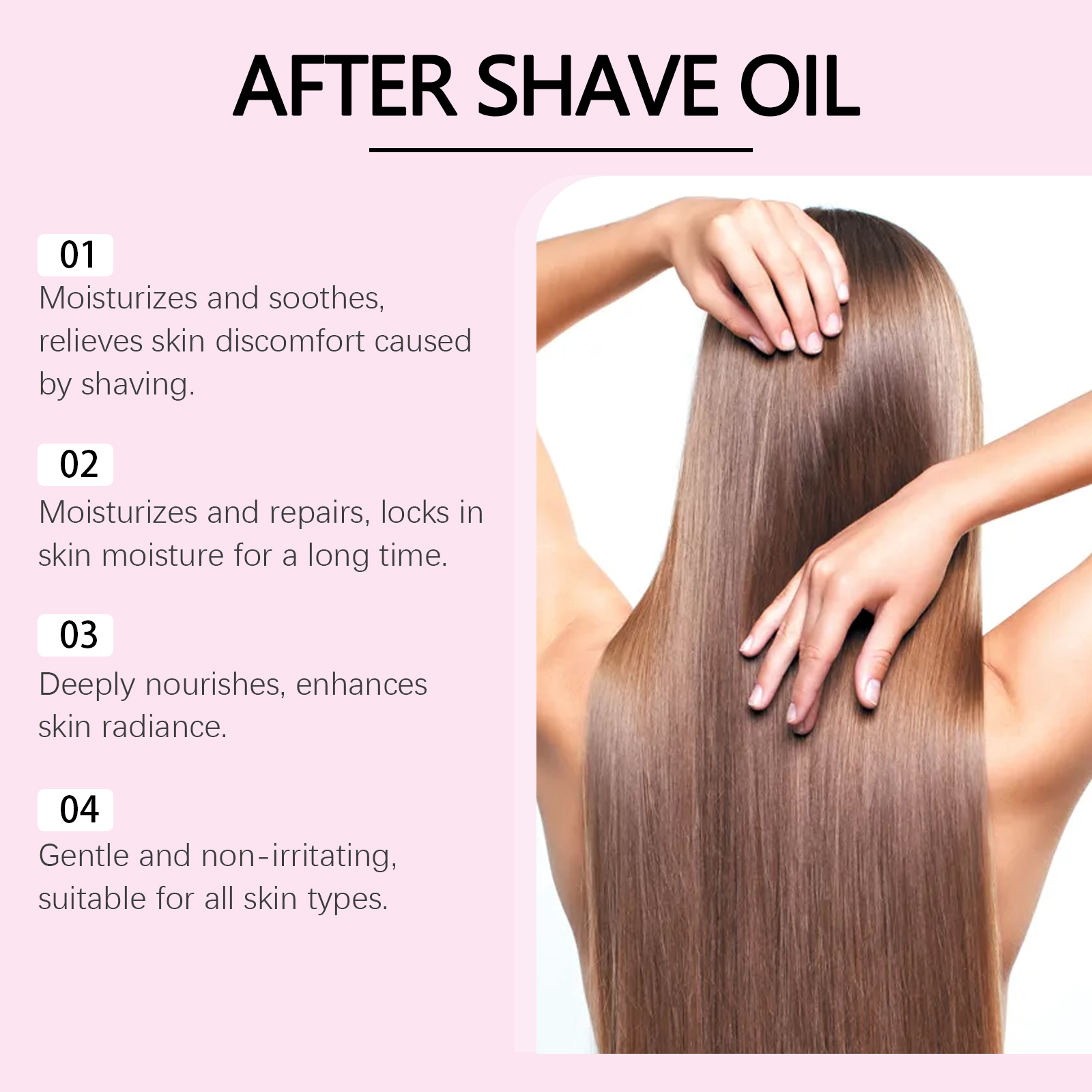 Strawberry Scent Hair After Shave Care Oil Soothe Skin Moisturize Nourish Smooth Daily Care Oil