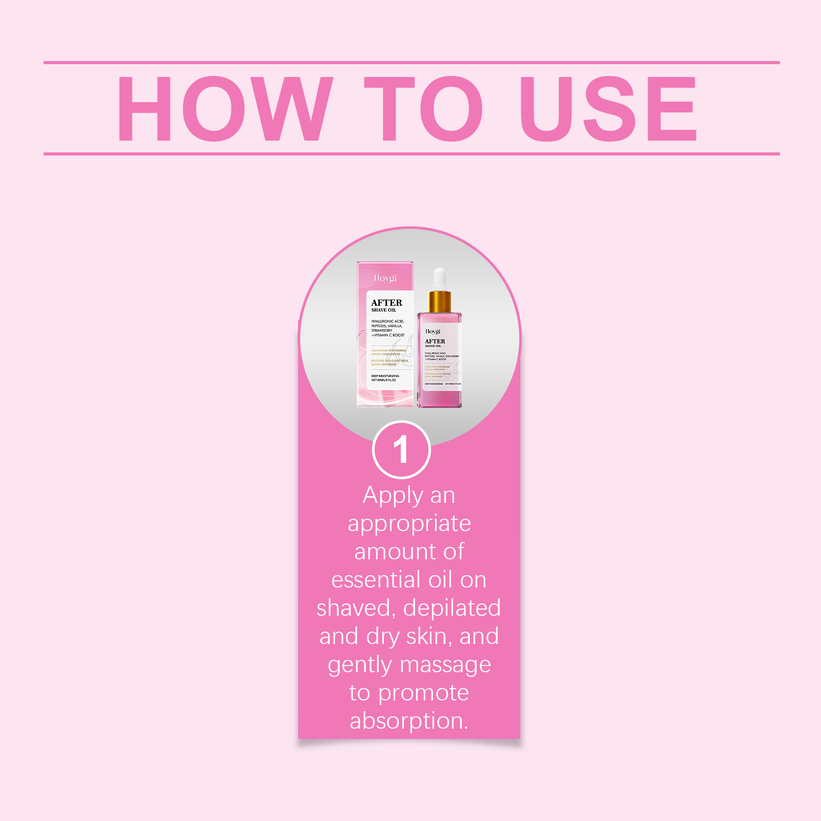 Strawberry Scent Hair After Shave Care Oil Soothe Skin Moisturize Nourish Smooth Daily Care Oil