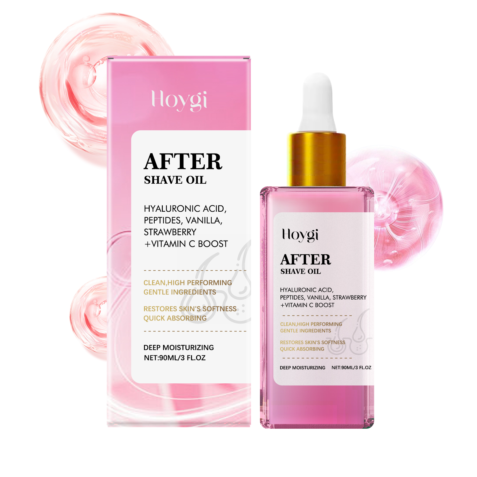 Strawberry Scent Hair After Shave Care Oil Soothe Skin Moisturize Nourish Smooth Daily Care Oil