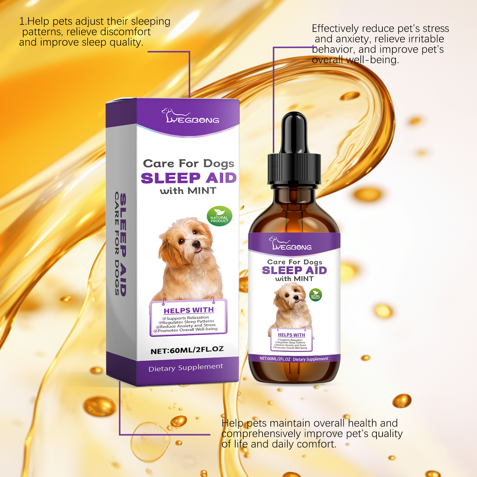 Dog Sleep Drops Care For Dog Night Sleep Pet Sleep Care Drop Supplement
