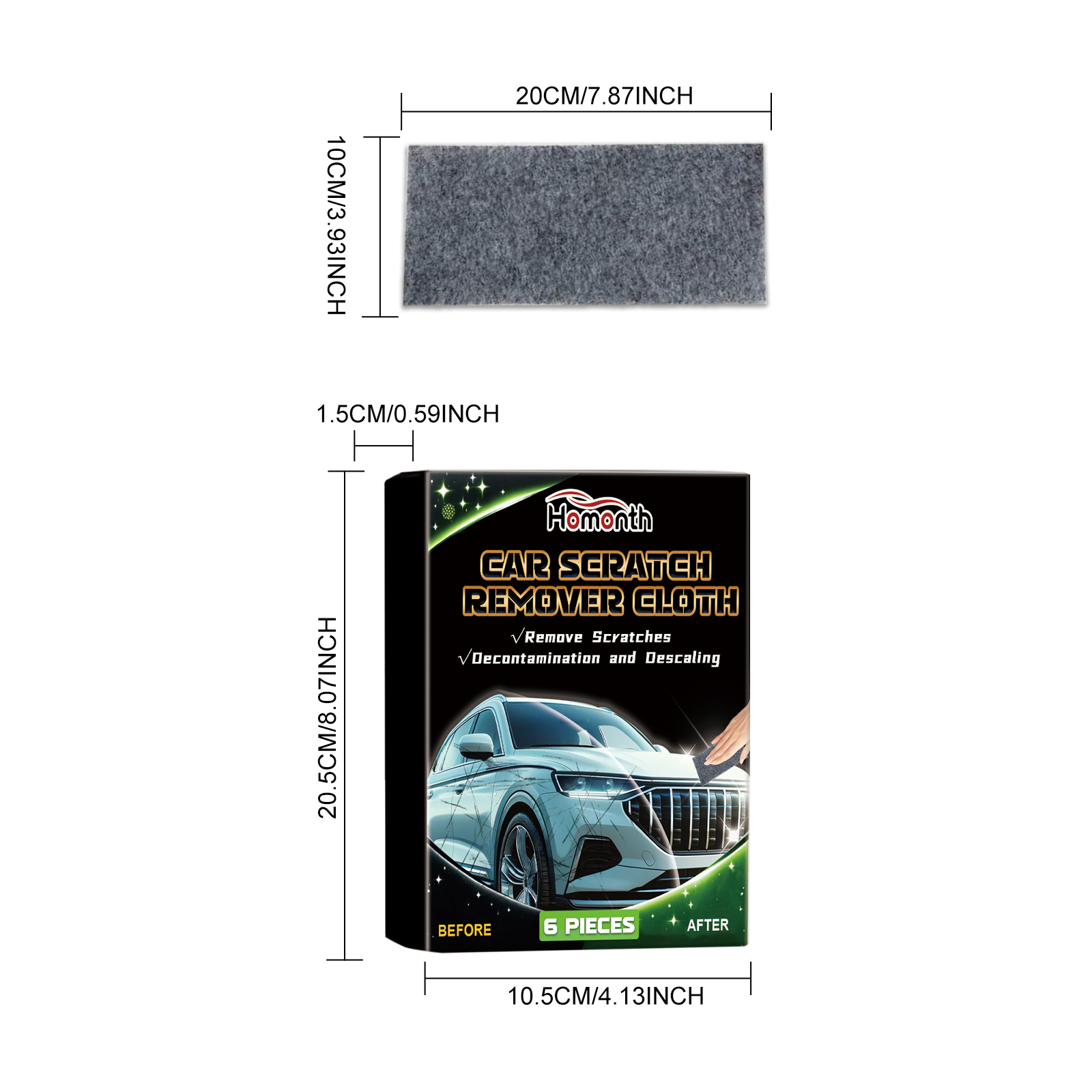 Car Nano Scratch Repair Cloth Auto Paint Polishing Scratch Remover For Body Maintenance And Renovation Care