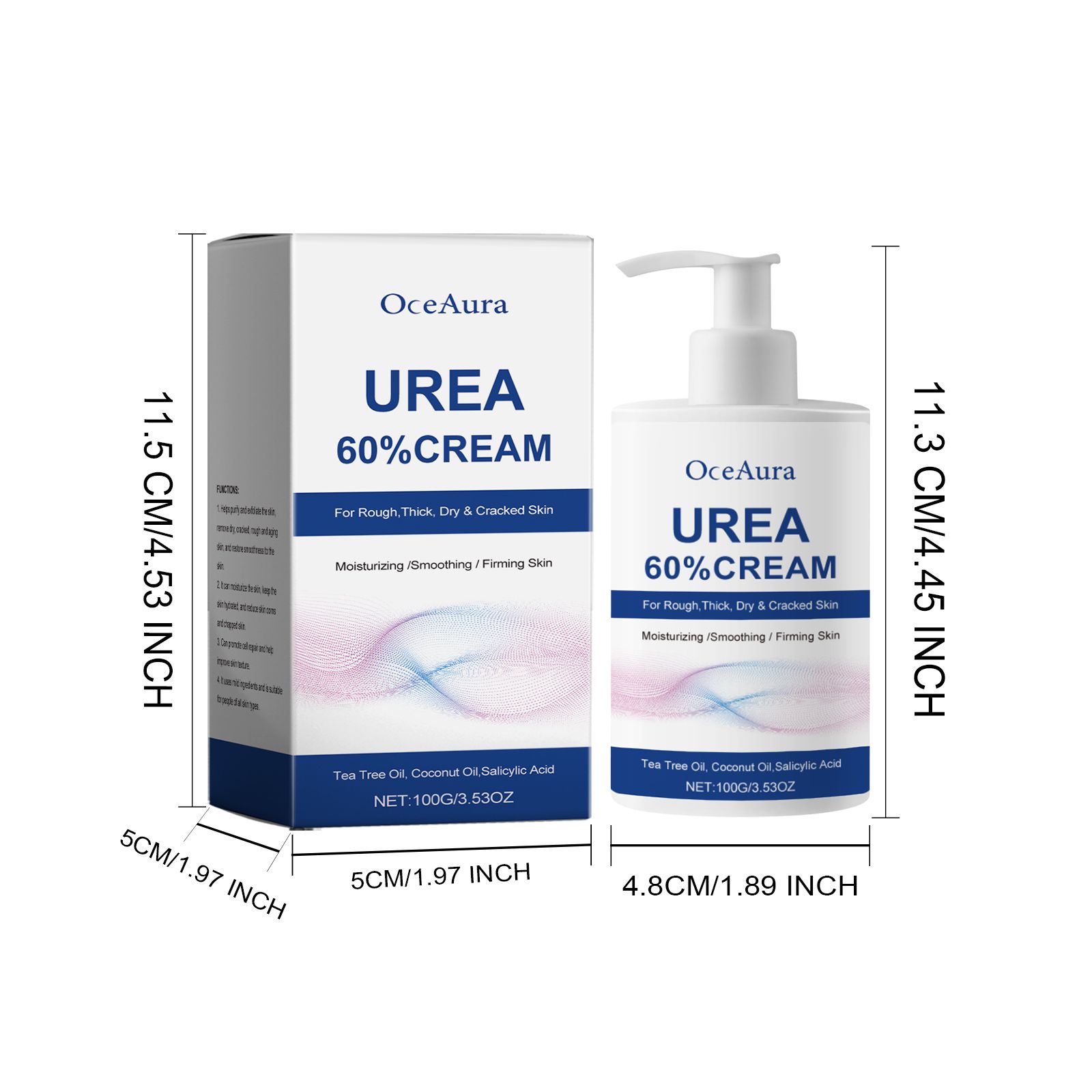 Urea Foot Cream With Coconut Oil And Salicylic Acid For Dry Skin And Daily Foot Care