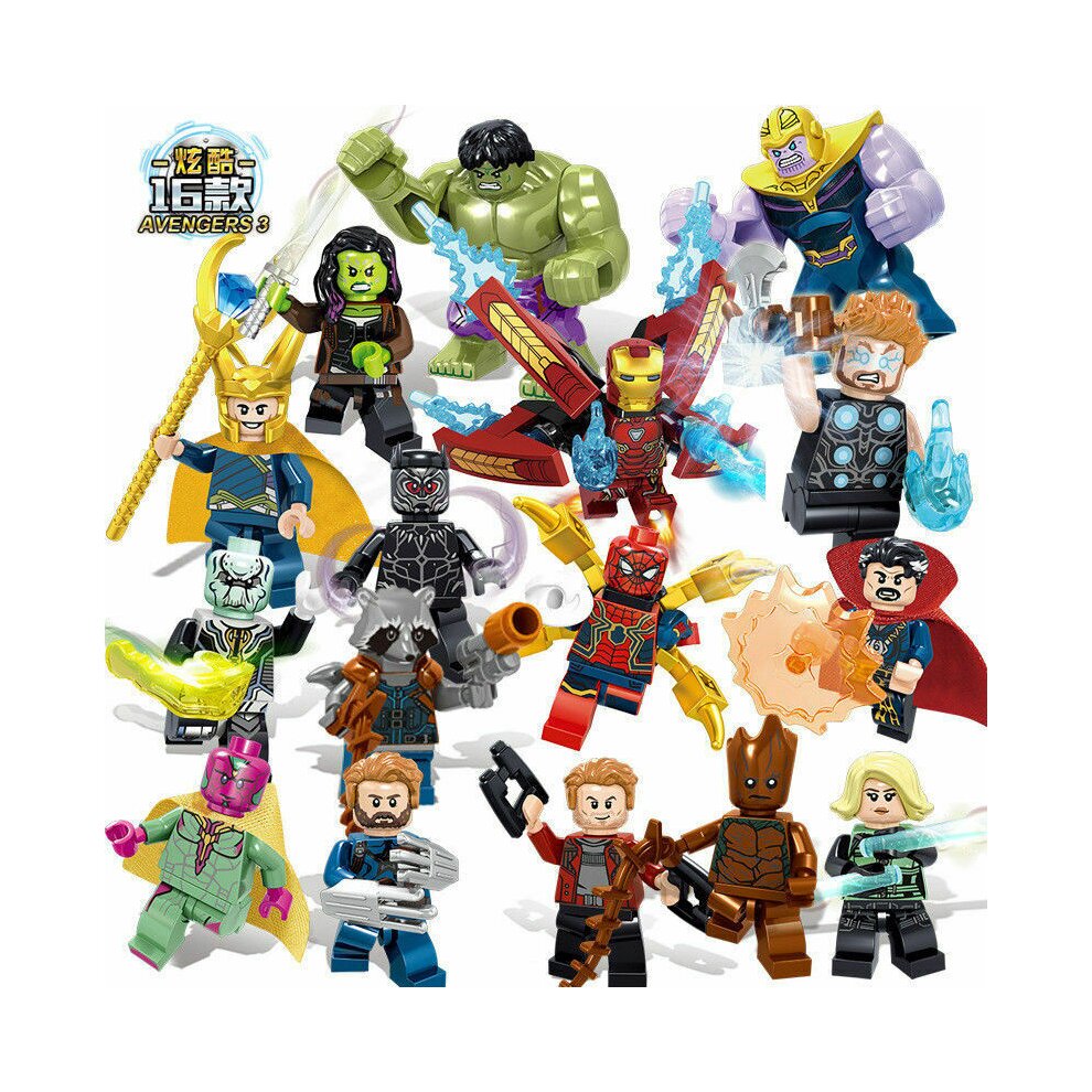 16pc Kid's Avengers Minifigures Compatible With Lego Blocks Mini Figures
