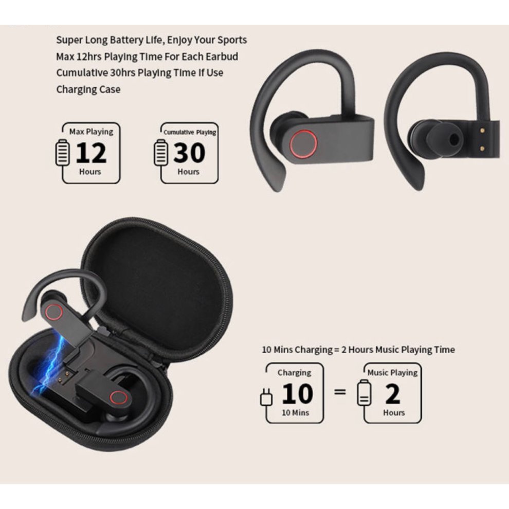 Powerbeats Alternative Sports Earbuds Headphones- Handy Charging Case