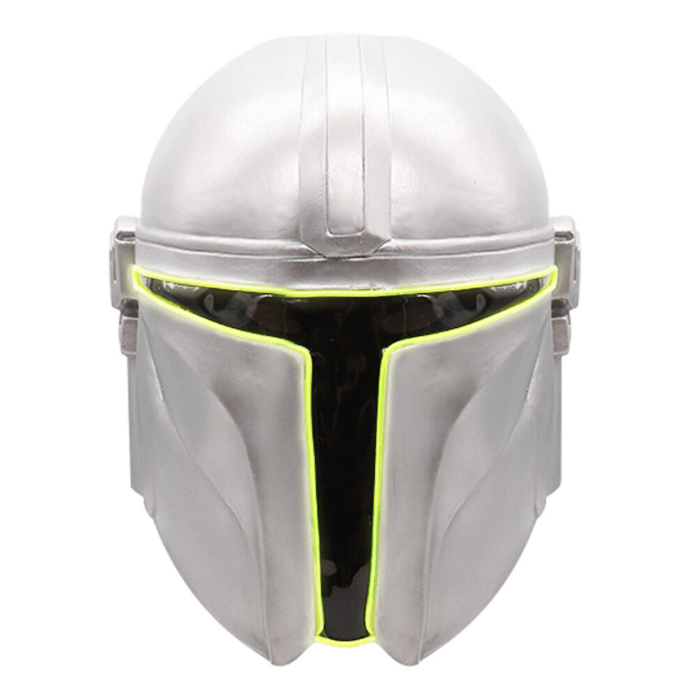 The Mandalorian Luminous Mask Helmet PVC Mask Halloween Cosplay Props