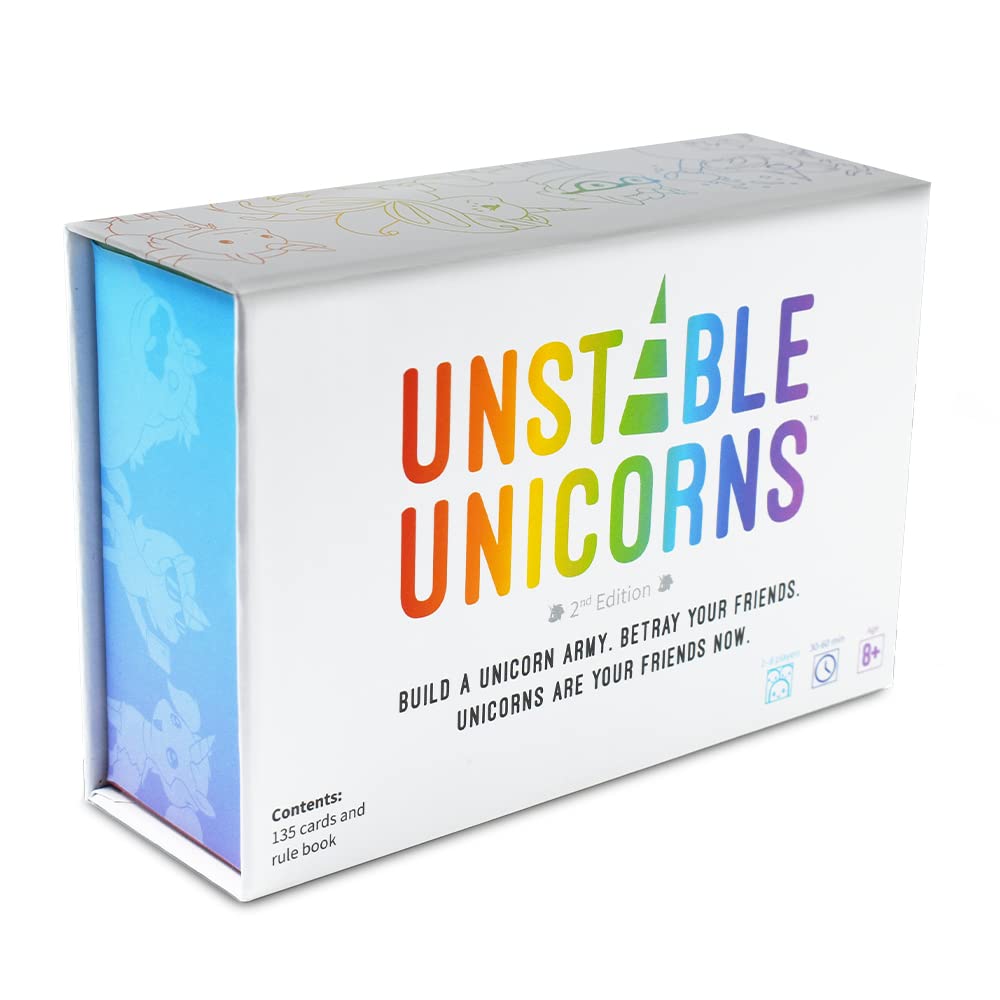 Unstable Unicorns Card Adventure Adult Strategy Board Game Collection Table Game Toys for Family Party Holiday Playing Christmas Gifts Multicoloured