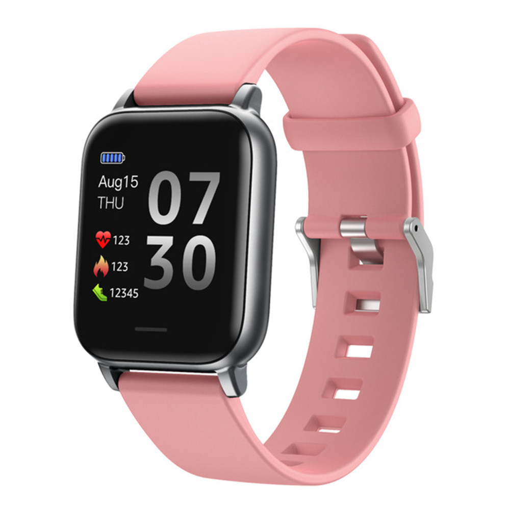 (Blue) Smart Watch Women Men Blood Pressure Heart Rate Health Watch Thermometer Step Waterproof Sports Smartwatch