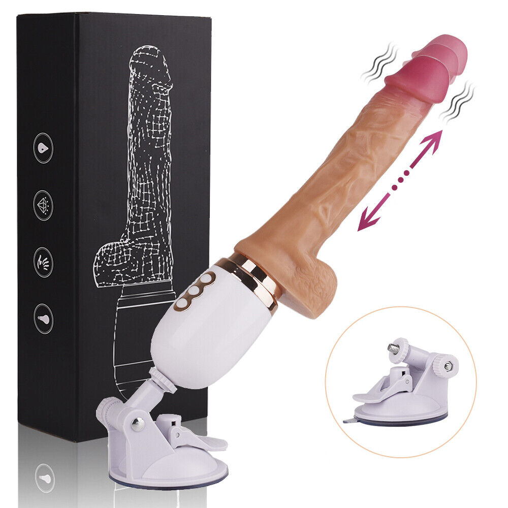 Automatic Thrusting Dildo Vibrator Masturbator Sex Machine Gun Sex Toy G-Spot Massager for Women Wireless Remote Control Hands-Free Heating with Strong Suction Cup