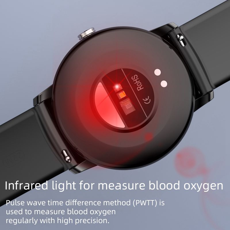 (White) Smart Watch NFC Access Camera Control Bluetooth Calls Music Play Sports Heart Rate Blood Sugar for Xiaomi Huawei Smartwatch