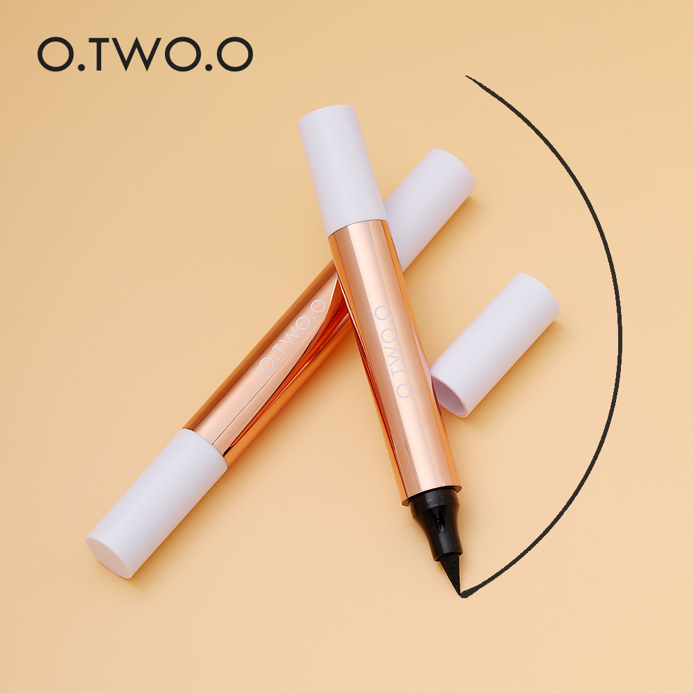 Eyeliner Stamp Black Liquid Eyeliner Pen Eye Liner Pencil Natural Waterproof Fast Dry Double-ended Sweat-proof Long-Lasting Makeup Cosmetics Tools for Women Beginners