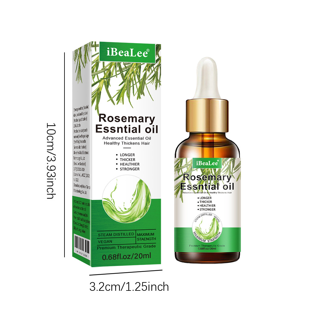iBeaLee Rosemary Essential Oil for Hair Growth Reduce Hair Loss Hair Treatment Deeply Nourishing 20ml