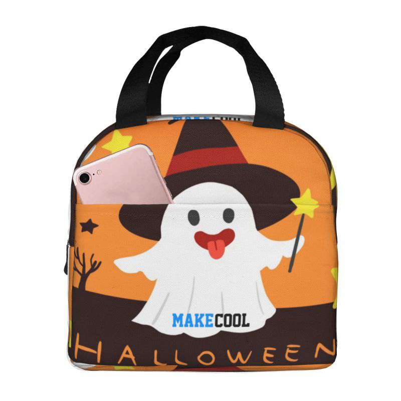 Ghost Insulated Lunch Bag Thermal Food Bag Lunch Box Bag Children Outdoor Halloween Decoration Portable Back to School XMAS Gift for Kids
