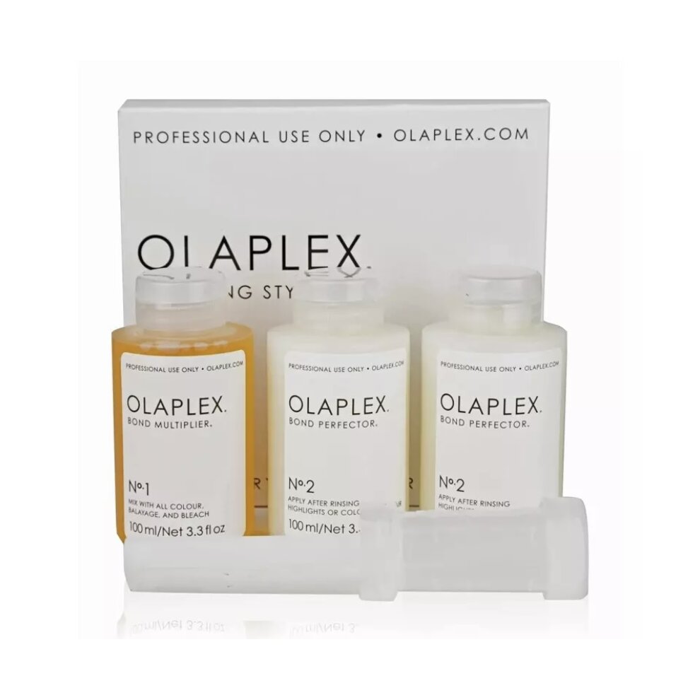 Olaplex No.1 Bond Multiplier No.2 Bond Perfector Hair Treatment Holiday Gift 100ml 3Pcs Set