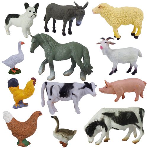 12PCS Farm Life Assorted World Animals Figure Toy