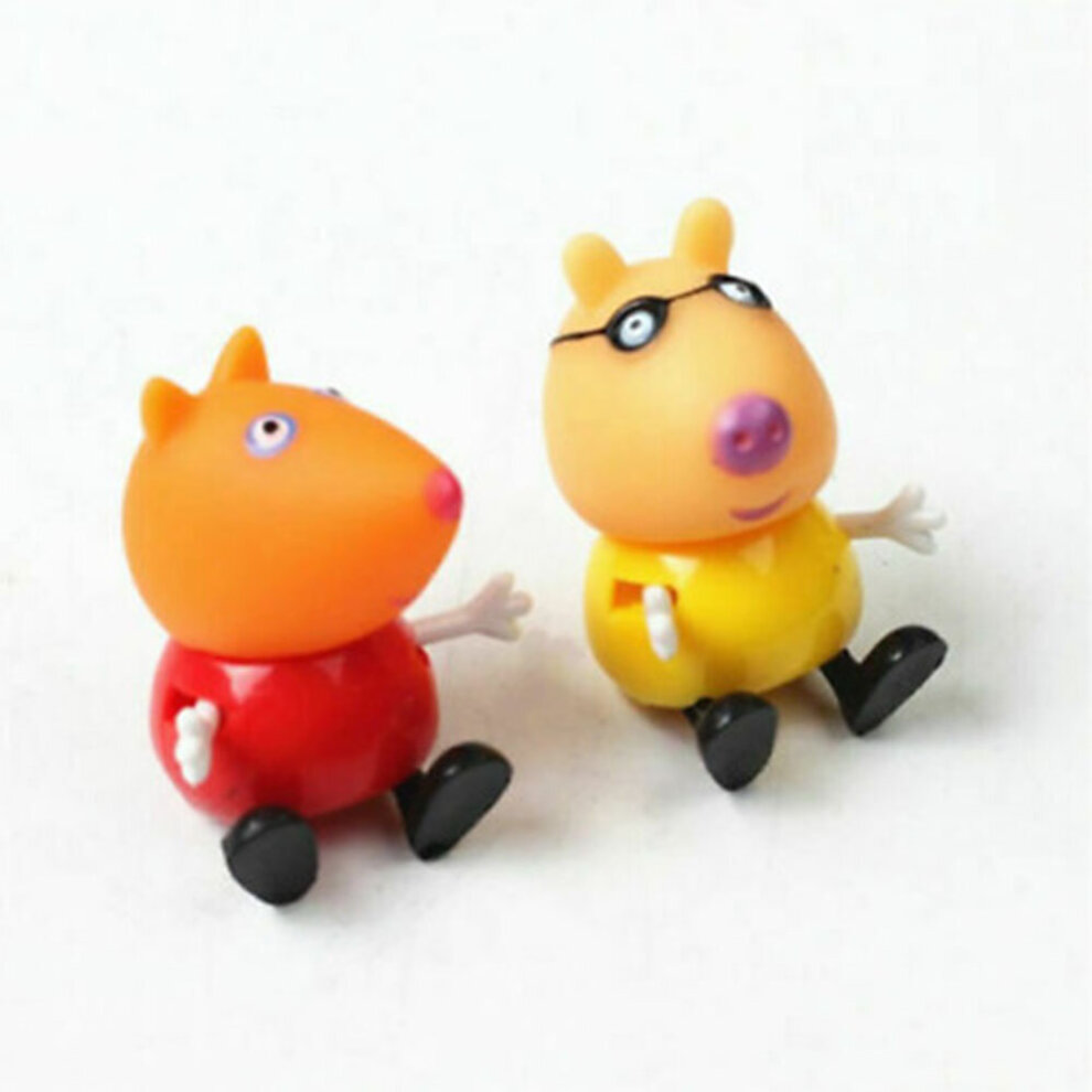 Peppa Pig Family Friends Figures Set Emily Rebecca Suzy Action Figures Toys Kids Cake Topper Party Cake Decoration Birthday Xmas Gift