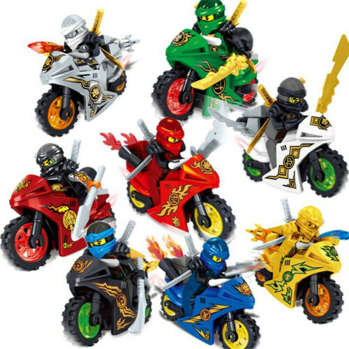 (8Pcs Set) Ninjago Figures Building Block Toys Ninja Mini Figures Fits Lego