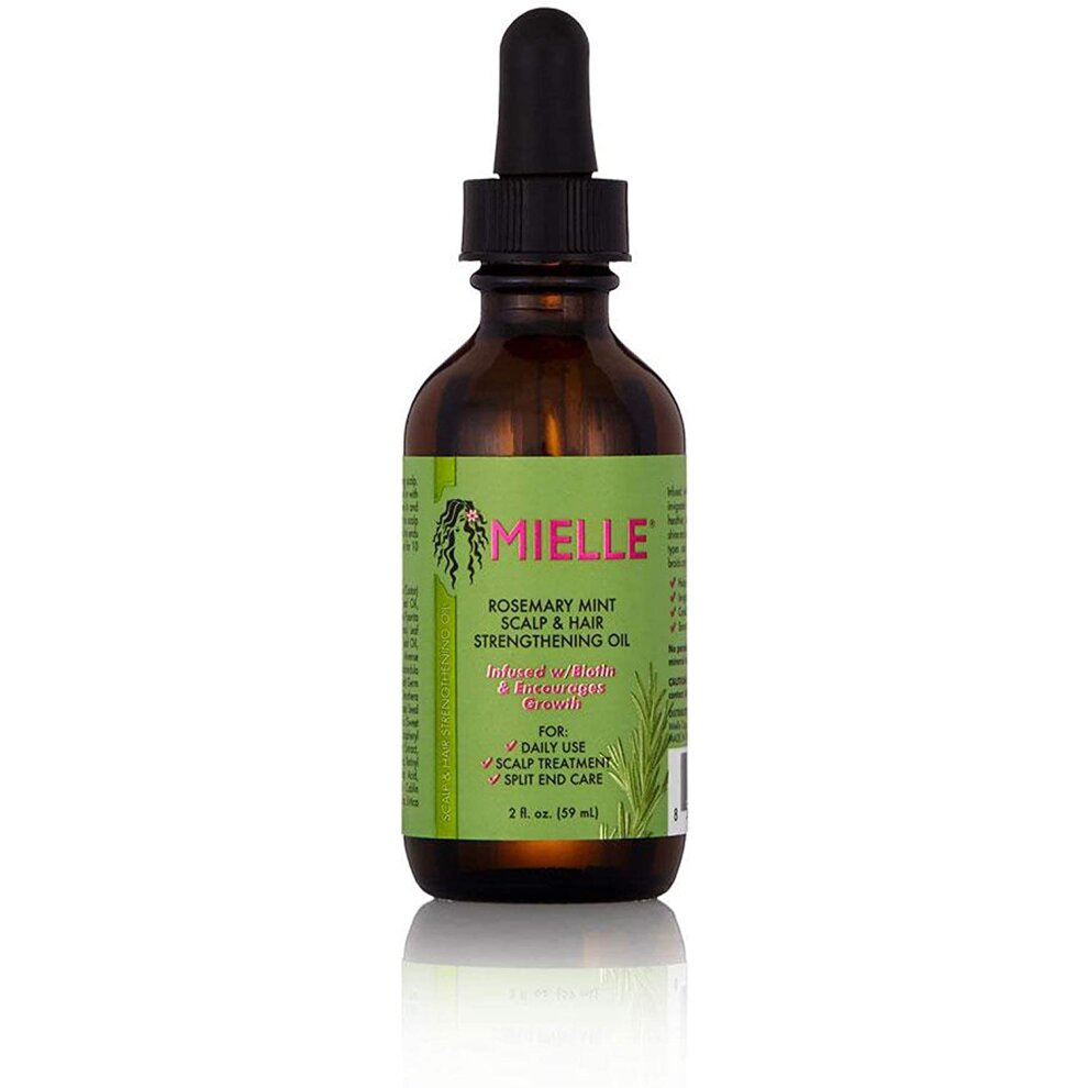 Mielle Rosemary Mint Scalp Hair Strengthening Oil with Biotin and Essential Oils Nourishing Treatment for Split Ends Hair Growth Dry Scalp 59ml